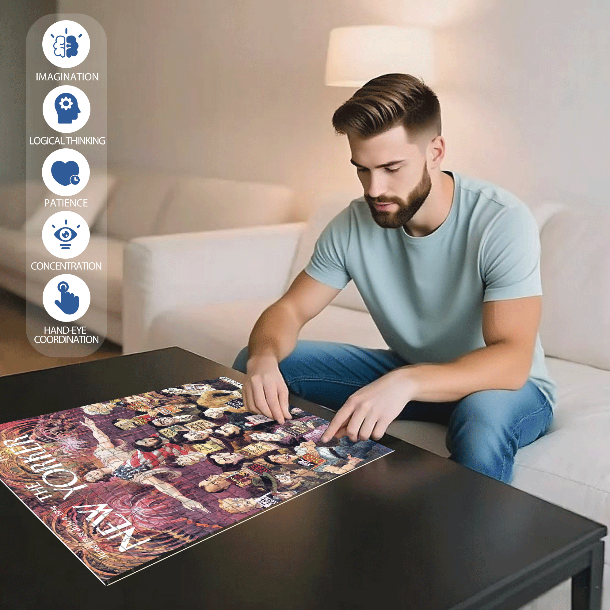 June 27 & July 4, 1994 500pcs/1000pcs Jigsaw Puzzle, Scratch-Resistant, Interactive Family Game & Brain-Boosting DIY Decor, Perfect for Halloween, Christmas & New Year Gifts, Family Puzzle Game