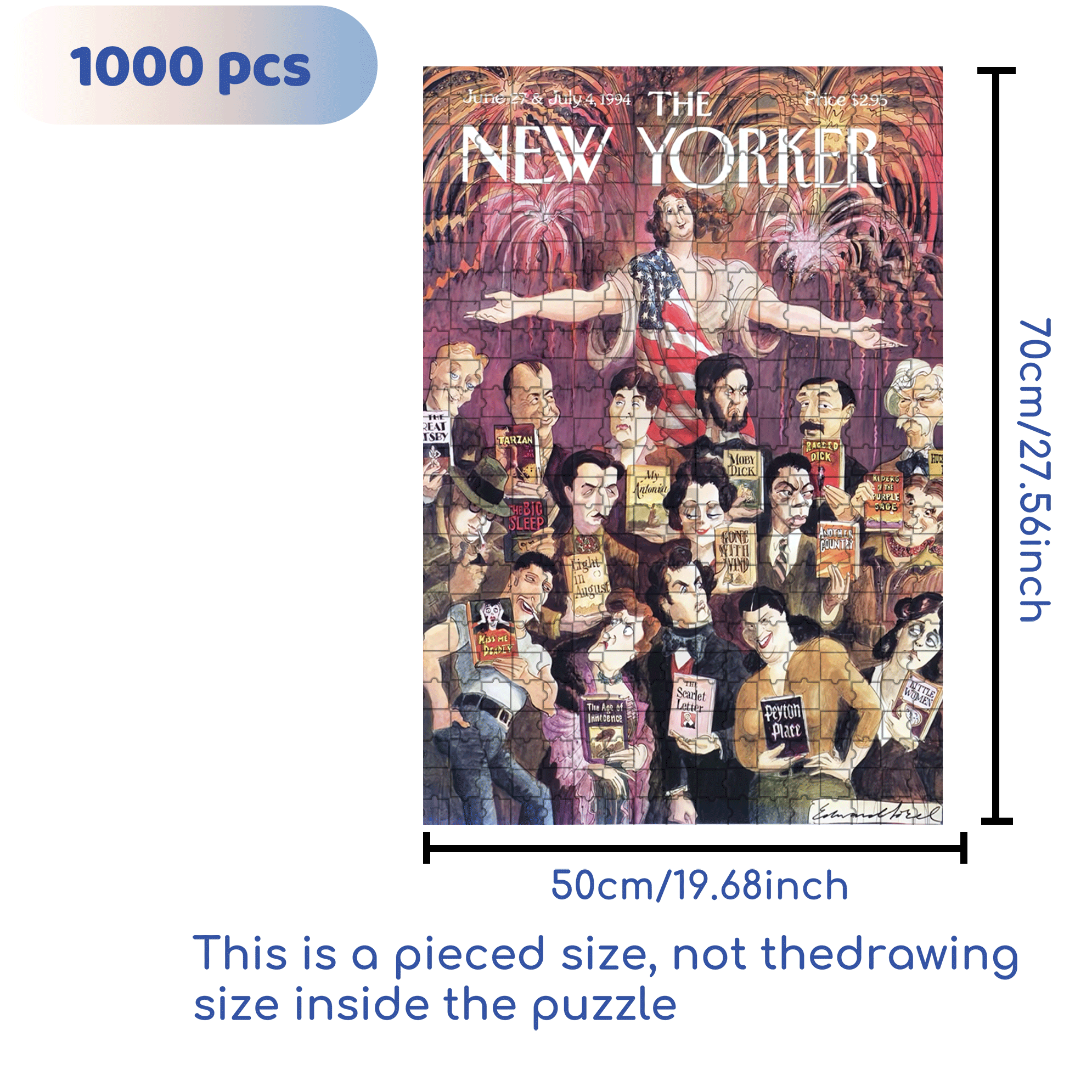 June 27 & July 4, 1994 500pcs/1000pcs Jigsaw Puzzle, Scratch-Resistant, Interactive Family Game & Brain-Boosting DIY Decor, Perfect for Halloween, Christmas & New Year Gifts, Family Puzzle Game