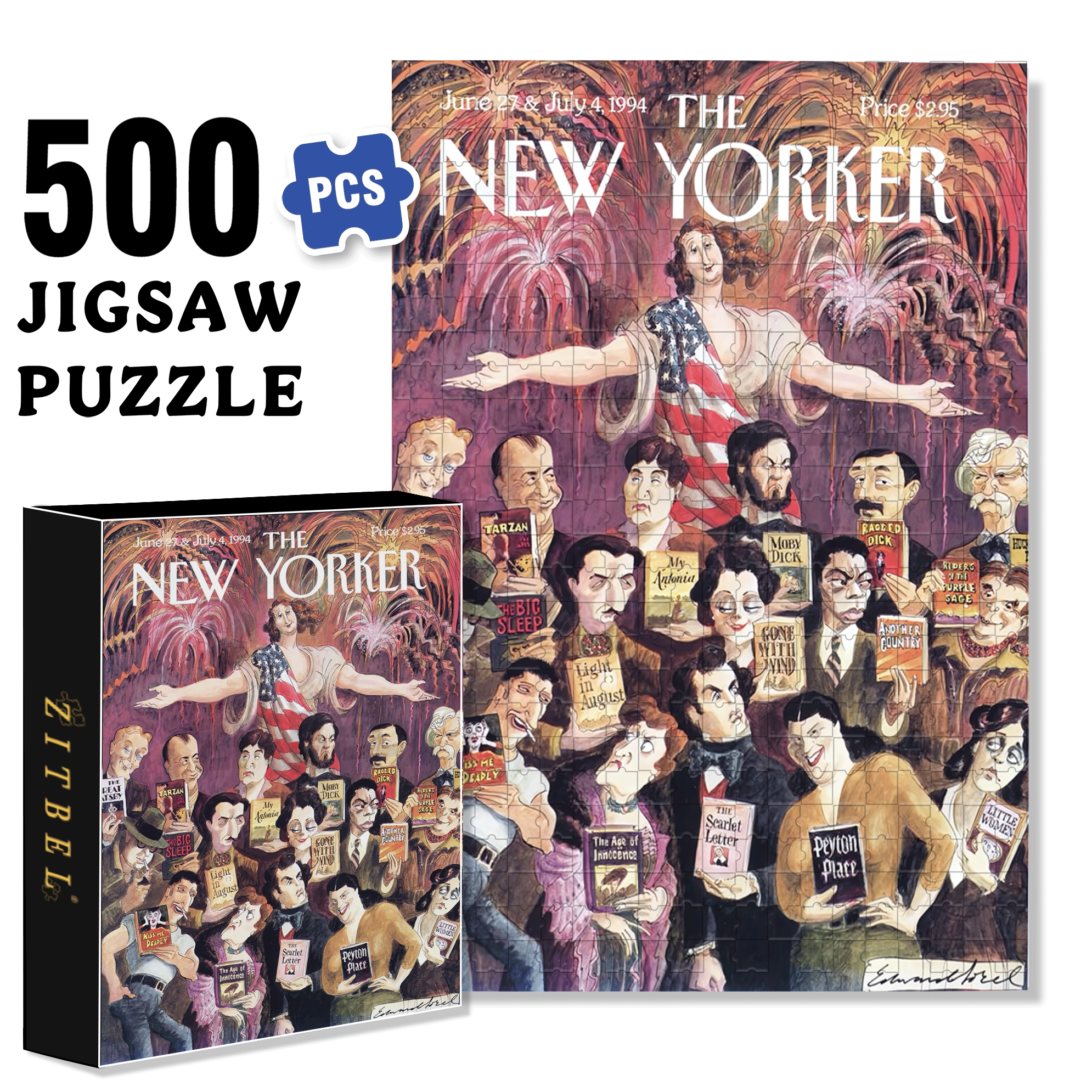 June 27 & July 4, 1994 500pcs/1000pcs Jigsaw Puzzle, Scratch-Resistant, Interactive Family Game & Brain-Boosting DIY Decor, Perfect for Halloween, Christmas & New Year Gifts, Family Puzzle Game