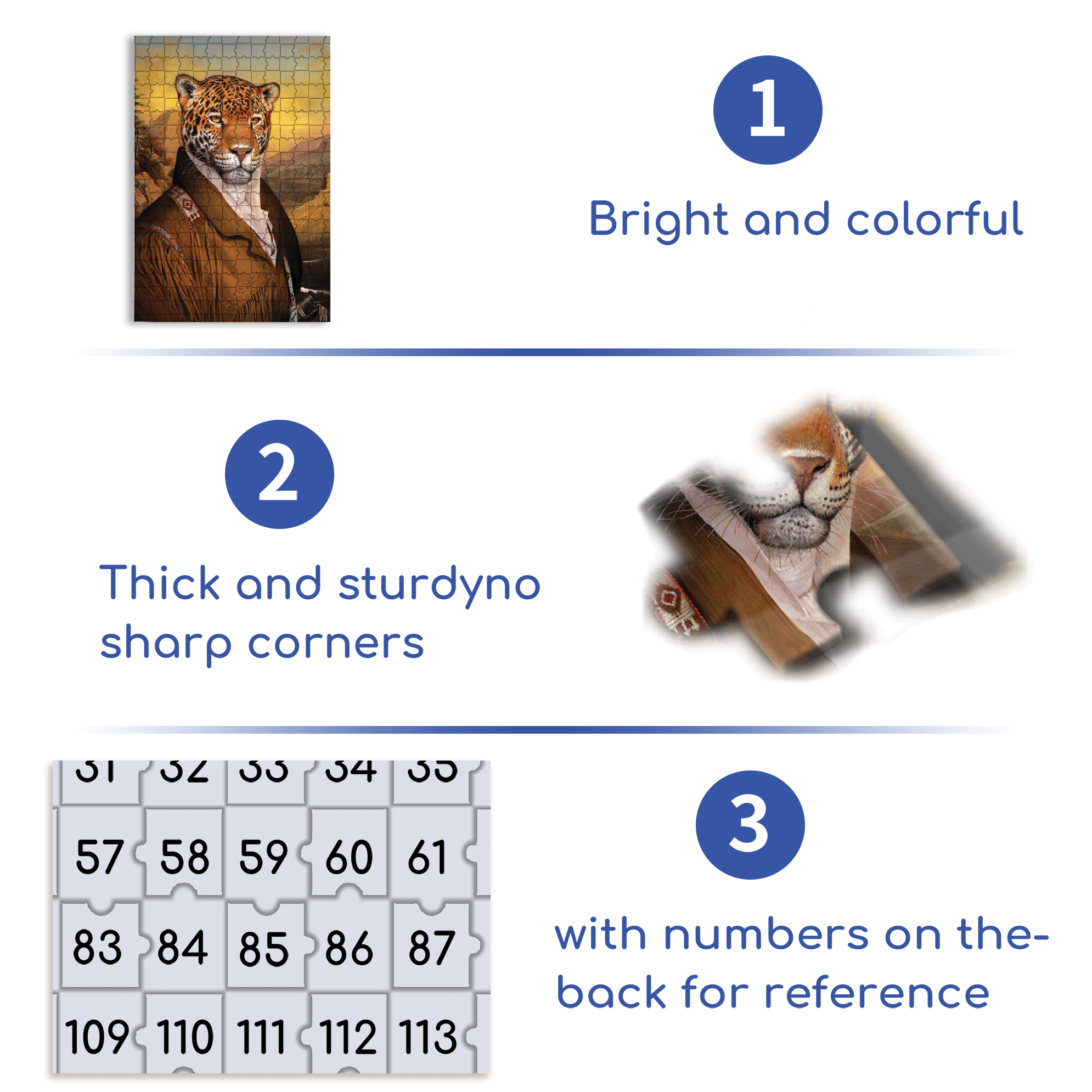 Mr. Leopard 500pcs/1000pcs Jigsaw Puzzle, Scratch-Resistant, Interactive Family Game & Brain-Boosting DIY Decor, Perfect for Halloween, Christmas & New Year Gifts, Family Puzzle Game