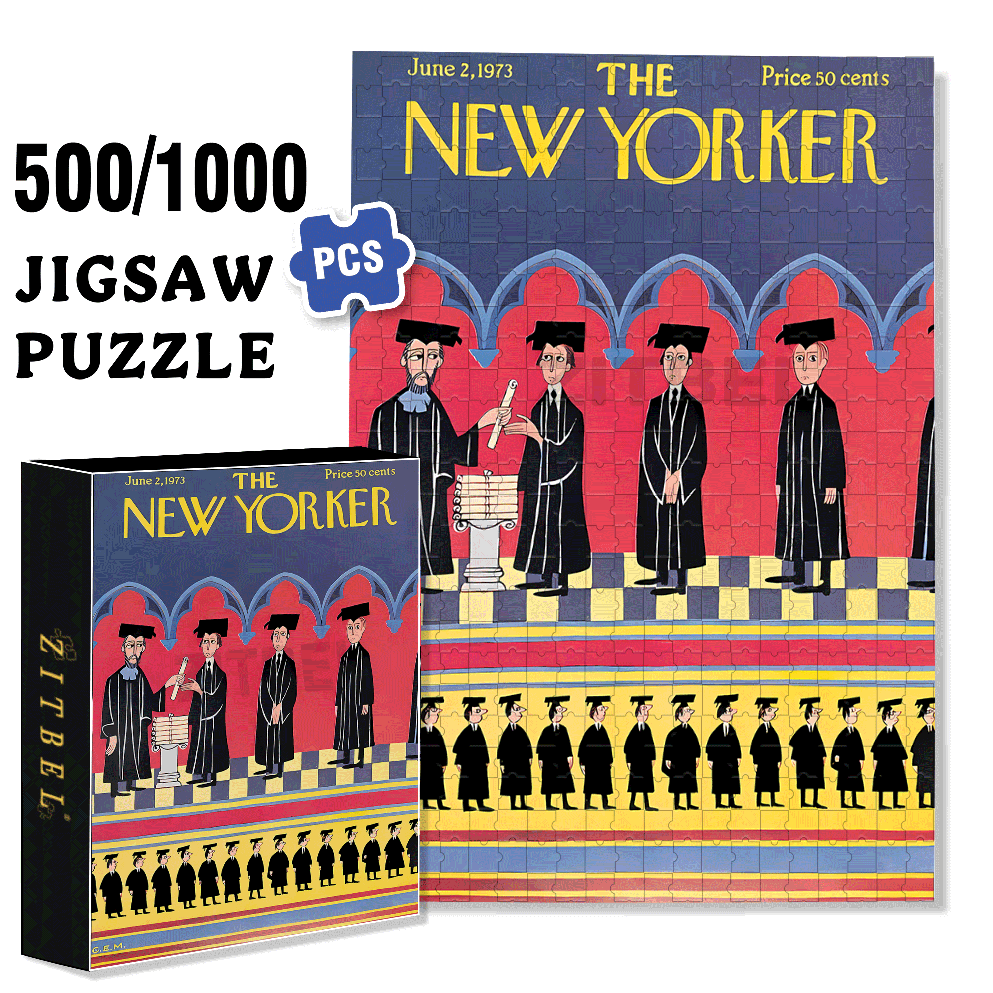 My Graduation Ceremony 500pcs/1000pcs Jigsaw Puzzle, Scratch-Resistant, Interactive Family Game & Brain-Boosting DIY Decor, Perfect for Halloween, Christmas & New Year Gifts, Family Puzzle Game