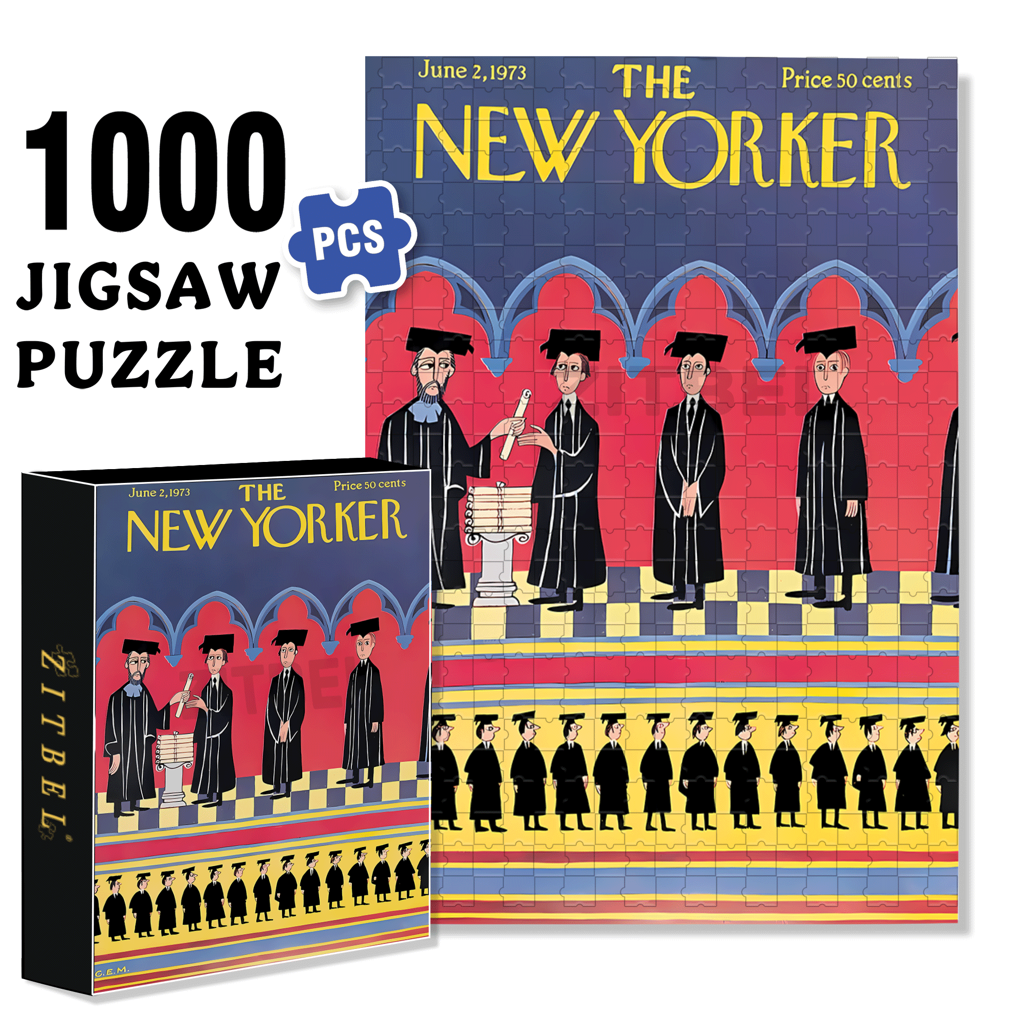 My Graduation Ceremony 500pcs/1000pcs Jigsaw Puzzle, Scratch-Resistant, Interactive Family Game & Brain-Boosting DIY Decor, Perfect for Halloween, Christmas & New Year Gifts, Family Puzzle Game