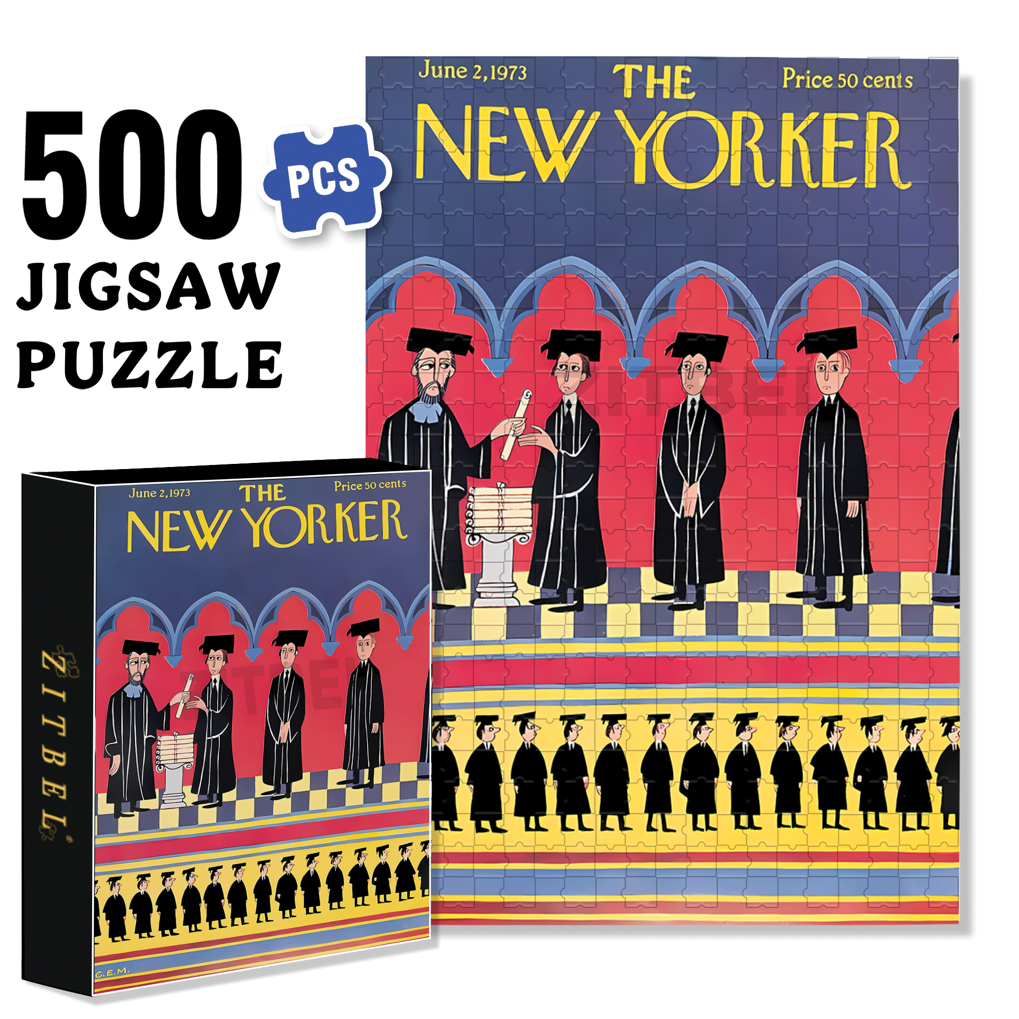 My Graduation Ceremony 500pcs/1000pcs Jigsaw Puzzle, Scratch-Resistant, Interactive Family Game & Brain-Boosting DIY Decor, Perfect for Halloween, Christmas & New Year Gifts, Family Puzzle Game