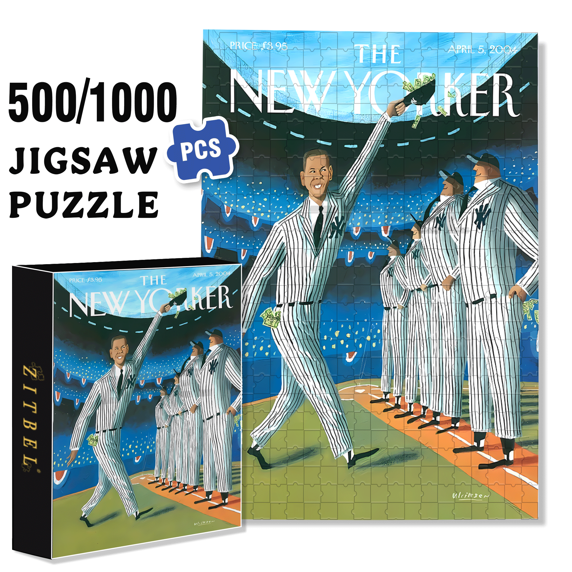 On The Baseball Field 500pcs/1000pcs Jigsaw Puzzle, Scratch-Resistant, Interactive Family Game & Brain-Boosting DIY Decor, Perfect for Halloween, Christmas & New Year Gifts, Family Puzzle Game