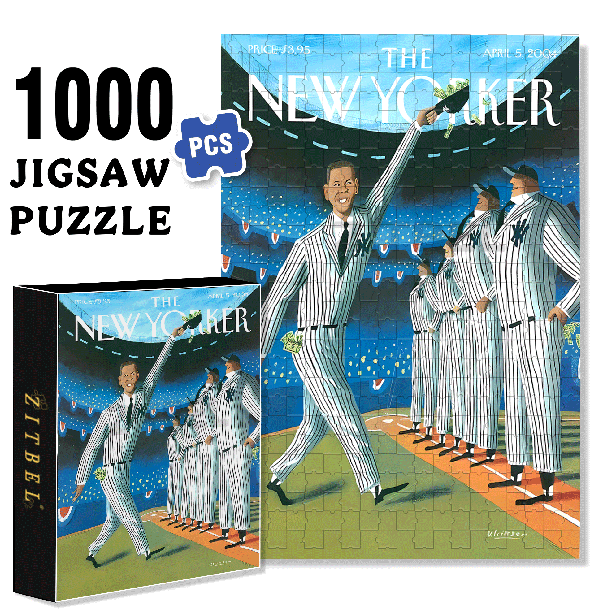 On The Baseball Field 500pcs/1000pcs Jigsaw Puzzle, Scratch-Resistant, Interactive Family Game & Brain-Boosting DIY Decor, Perfect for Halloween, Christmas & New Year Gifts, Family Puzzle Game