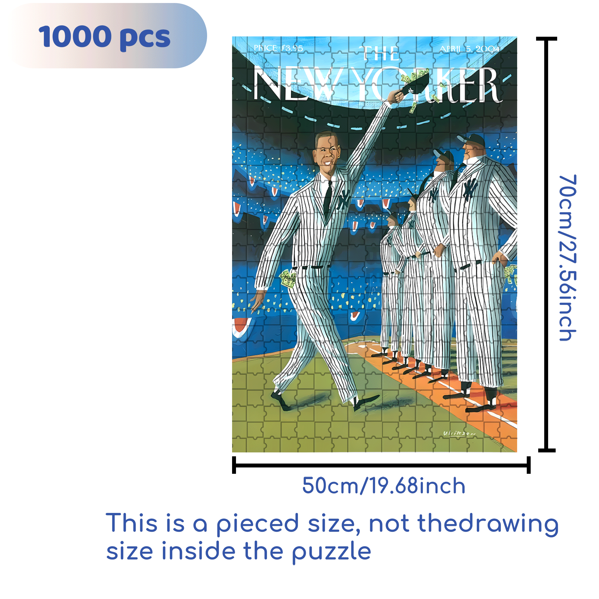 On The Baseball Field 500pcs/1000pcs Jigsaw Puzzle, Scratch-Resistant, Interactive Family Game & Brain-Boosting DIY Decor, Perfect for Halloween, Christmas & New Year Gifts, Family Puzzle Game