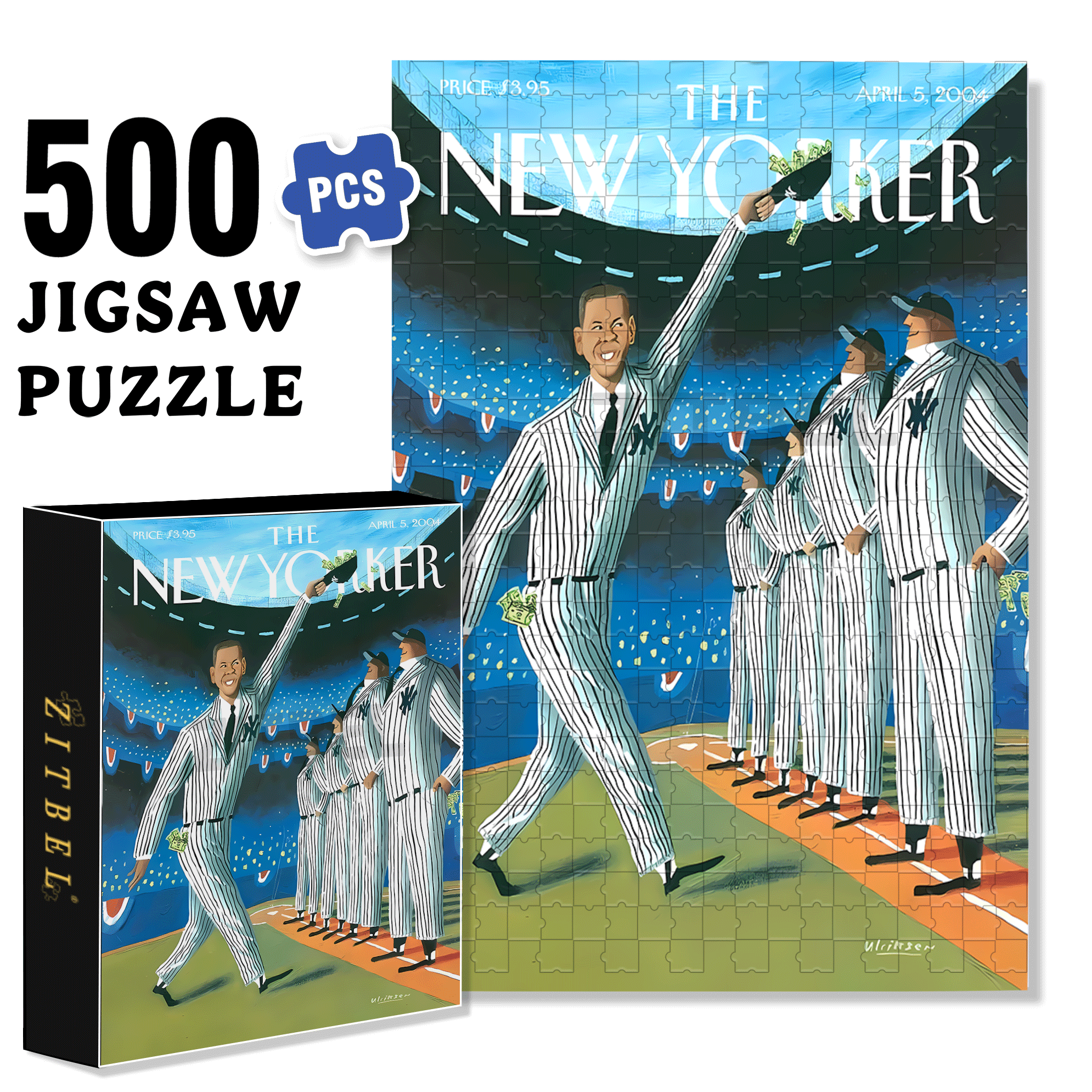 On The Baseball Field 500pcs/1000pcs Jigsaw Puzzle, Scratch-Resistant, Interactive Family Game & Brain-Boosting DIY Decor, Perfect for Halloween, Christmas & New Year Gifts, Family Puzzle Game