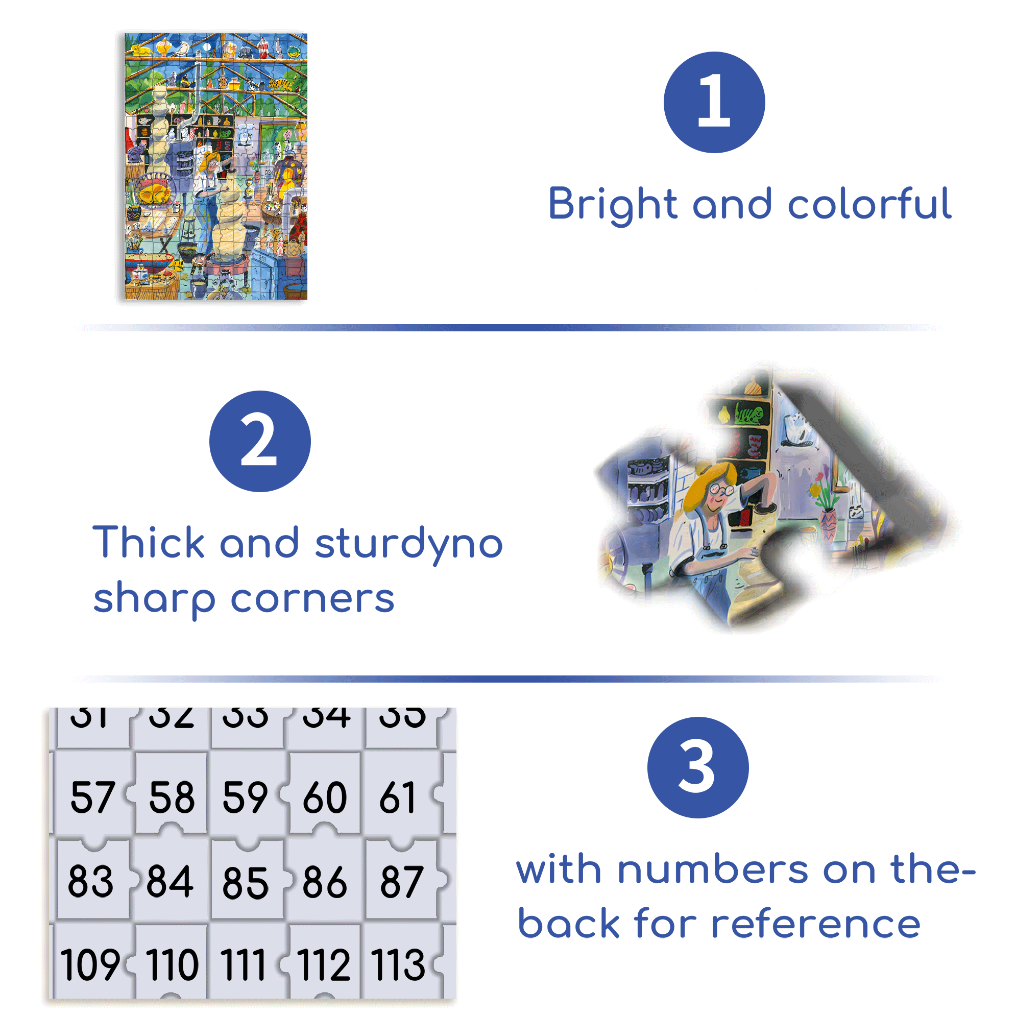 Pottery Throwing 500pcs/1000pcs Jigsaw Puzzle, Scratch-Resistant, Interactive Family Game & Brain-Boosting DIY Decor, Perfect for Halloween, Christmas & New Year Gifts, Family Puzzle Game