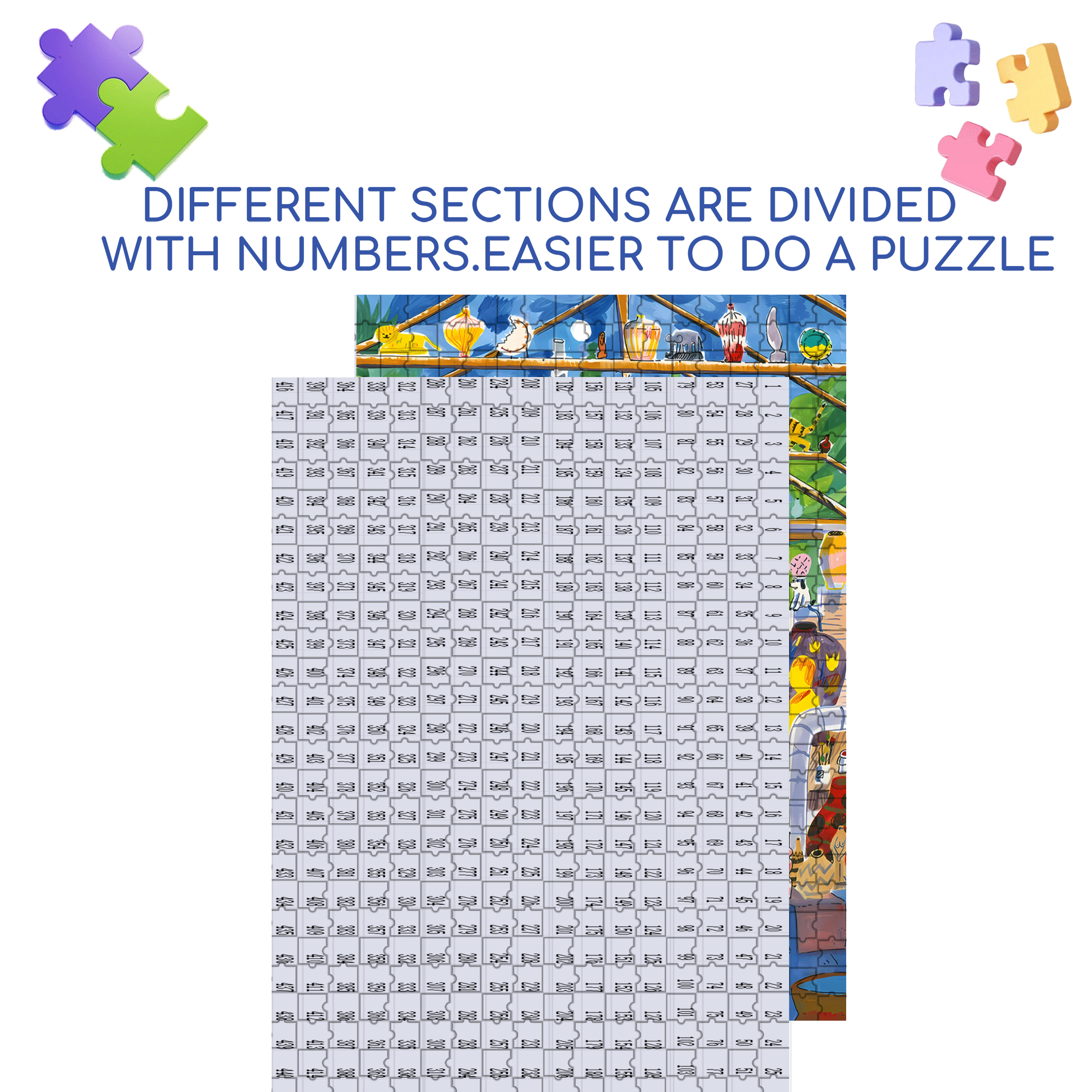 Pottery Throwing 500pcs/1000pcs Jigsaw Puzzle, Scratch-Resistant, Interactive Family Game & Brain-Boosting DIY Decor, Perfect for Halloween, Christmas & New Year Gifts, Family Puzzle Game