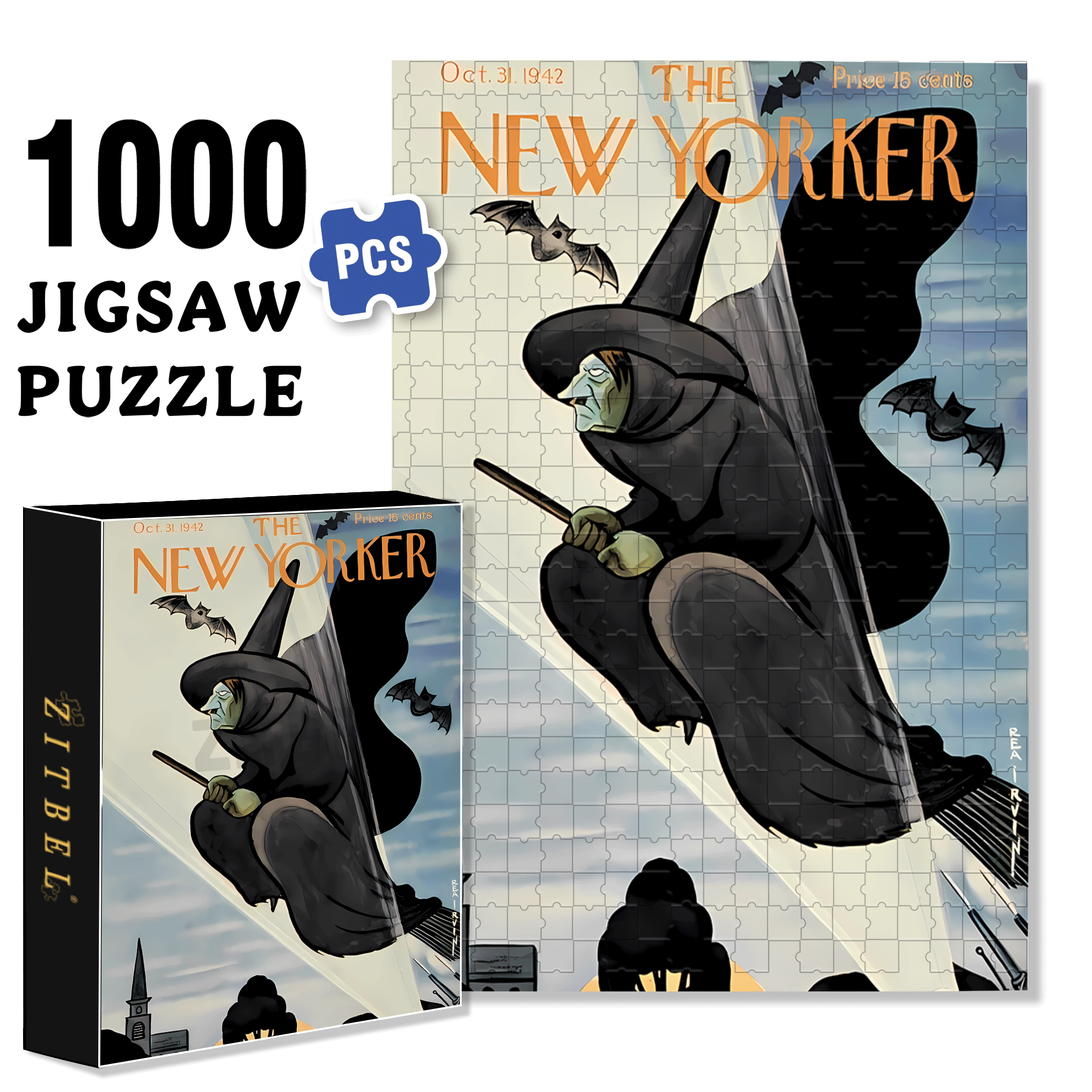 Prank 500pcs/1000pcs Jigsaw Puzzle, Scratch-Resistant, Interactive Family Game & Brain-Boosting DIY Decor, Perfect for Halloween, Christmas & New Year Gifts, Family Puzzle Game