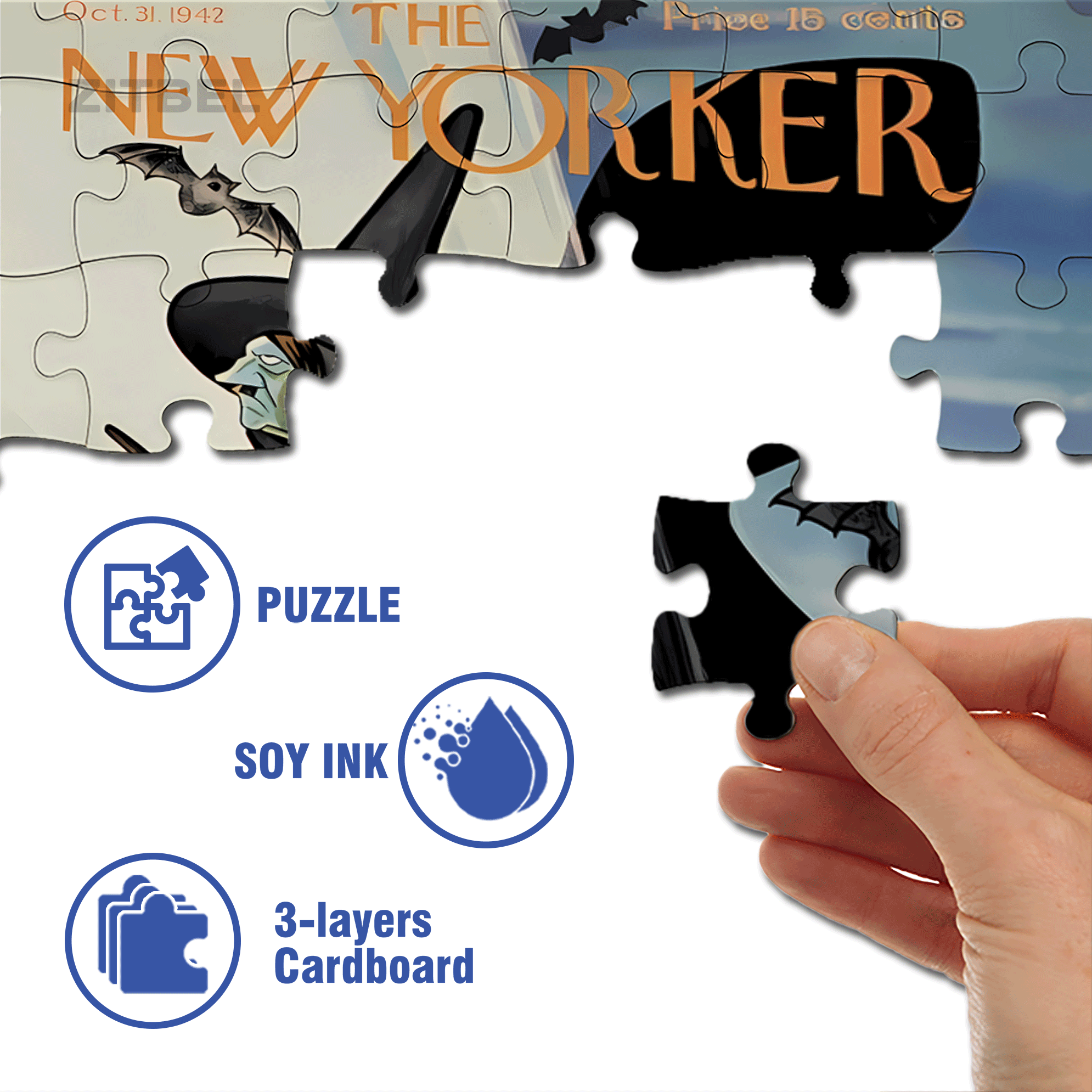 Prank 500pcs/1000pcs Jigsaw Puzzle, Scratch-Resistant, Interactive Family Game & Brain-Boosting DIY Decor, Perfect for Halloween, Christmas & New Year Gifts, Family Puzzle Game