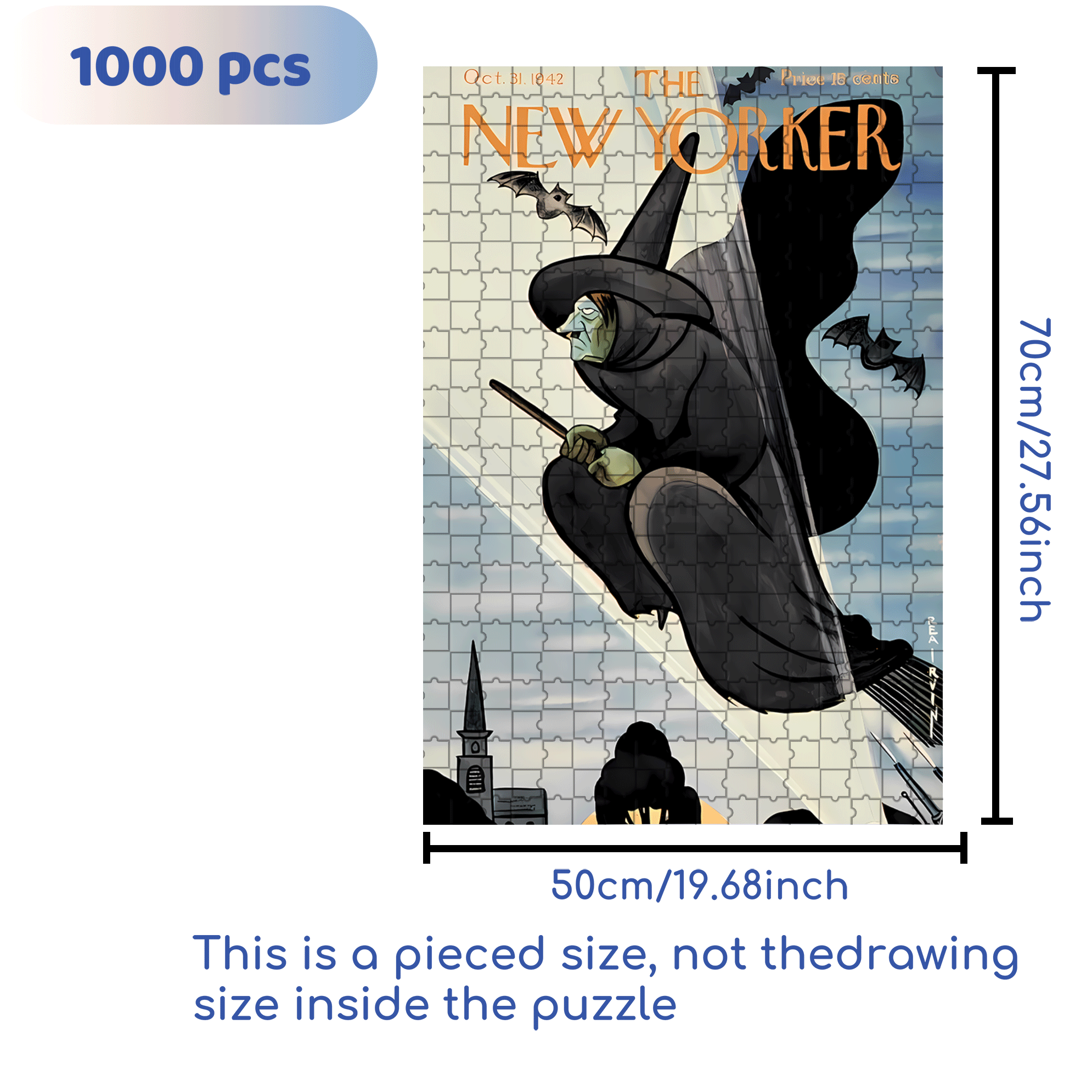 Prank 500pcs/1000pcs Jigsaw Puzzle, Scratch-Resistant, Interactive Family Game & Brain-Boosting DIY Decor, Perfect for Halloween, Christmas & New Year Gifts, Family Puzzle Game