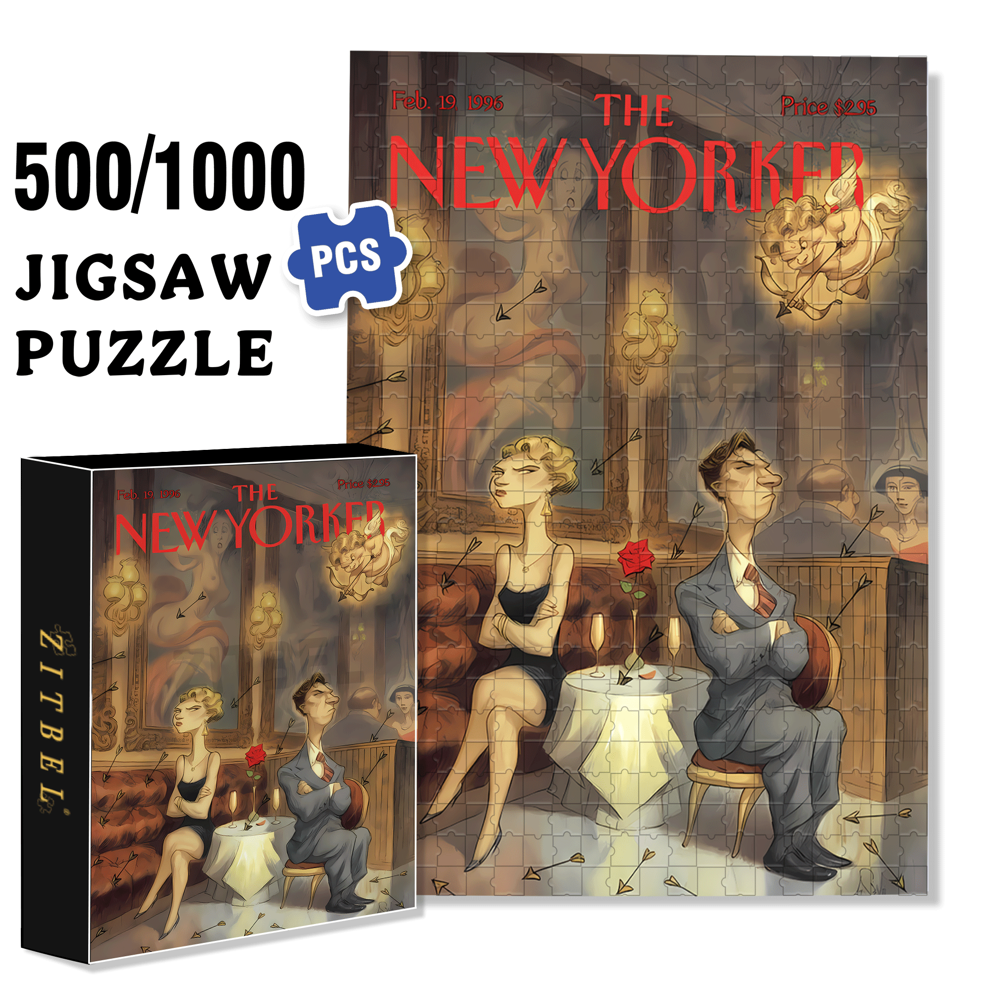 Quarrel 500pcs/1000pcs Jigsaw Puzzle, Scratch-Resistant, Interactive Family Game & Brain-Boosting DIY Decor, Perfect for Halloween, Christmas & New Year Gifts, Family Puzzle Game