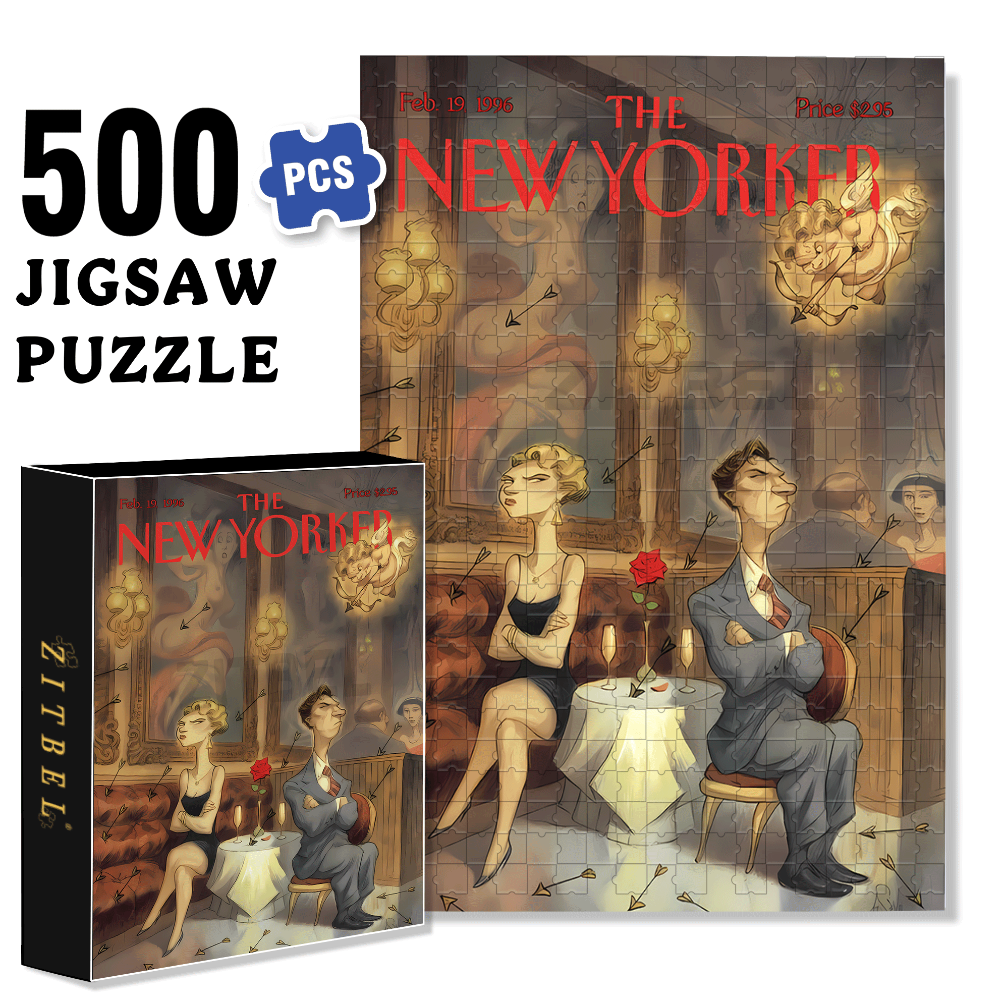 Quarrel 500pcs/1000pcs Jigsaw Puzzle, Scratch-Resistant, Interactive Family Game & Brain-Boosting DIY Decor, Perfect for Halloween, Christmas & New Year Gifts, Family Puzzle Game