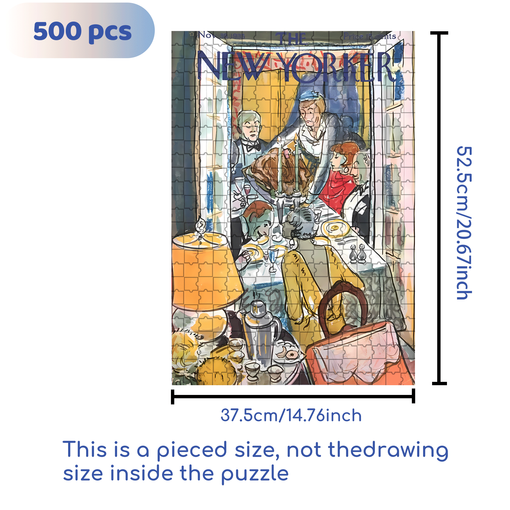 Roast Turkey 500pcs/1000pcs Jigsaw Puzzle, Scratch-Resistant, Interactive Family Game & Brain-Boosting DIY Decor, Perfect for Halloween, Christmas & New Year Gifts, Family Puzzle Game