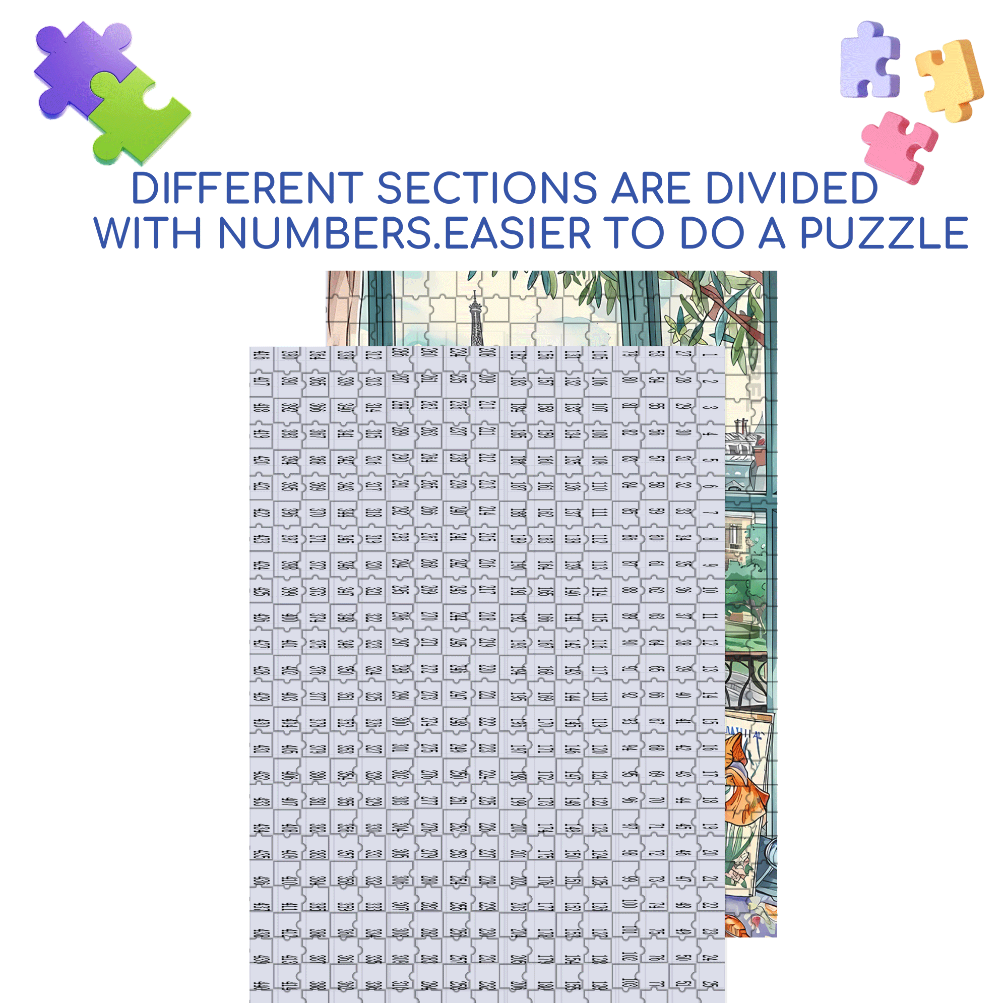 Romantic Atmosphere 500pcs/1000pcs Jigsaw Puzzle, Scratch-Resistant, Interactive Family Game & Brain-Boosting DIY Decor, Perfect for Halloween, Christmas & New Year Gifts, Family Puzzle Game