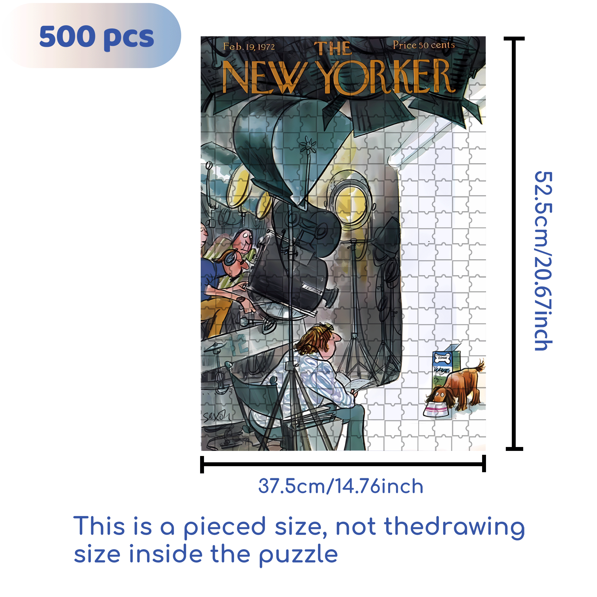 Shooting An Advertisement 500pcs/1000pcs Jigsaw Puzzle, Scratch-Resistant, Interactive Family Game & Brain-Boosting DIY Decor, Perfect for Halloween, Christmas & New Year Gifts, Family Puzzle Game