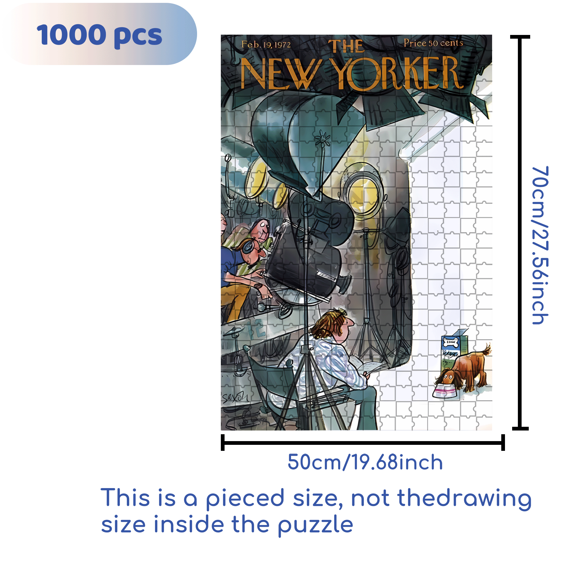 Shooting An Advertisement 500pcs/1000pcs Jigsaw Puzzle, Scratch-Resistant, Interactive Family Game & Brain-Boosting DIY Decor, Perfect for Halloween, Christmas & New Year Gifts, Family Puzzle Game
