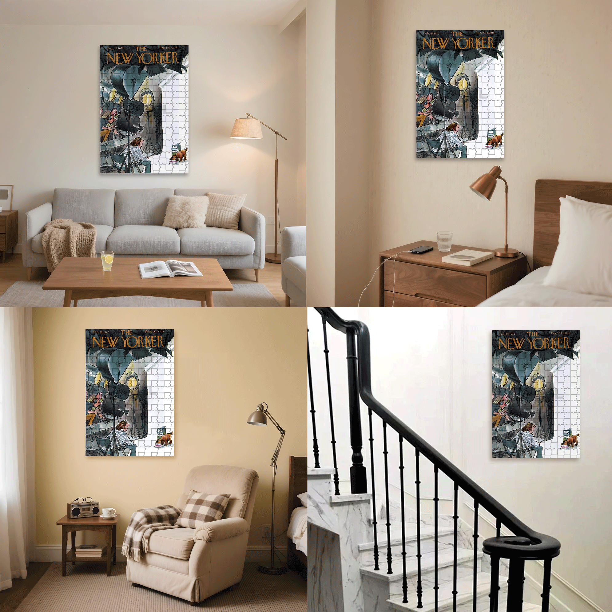 Shooting An Advertisement 500pcs/1000pcs Jigsaw Puzzle, Scratch-Resistant, Interactive Family Game & Brain-Boosting DIY Decor, Perfect for Halloween, Christmas & New Year Gifts, Family Puzzle Game