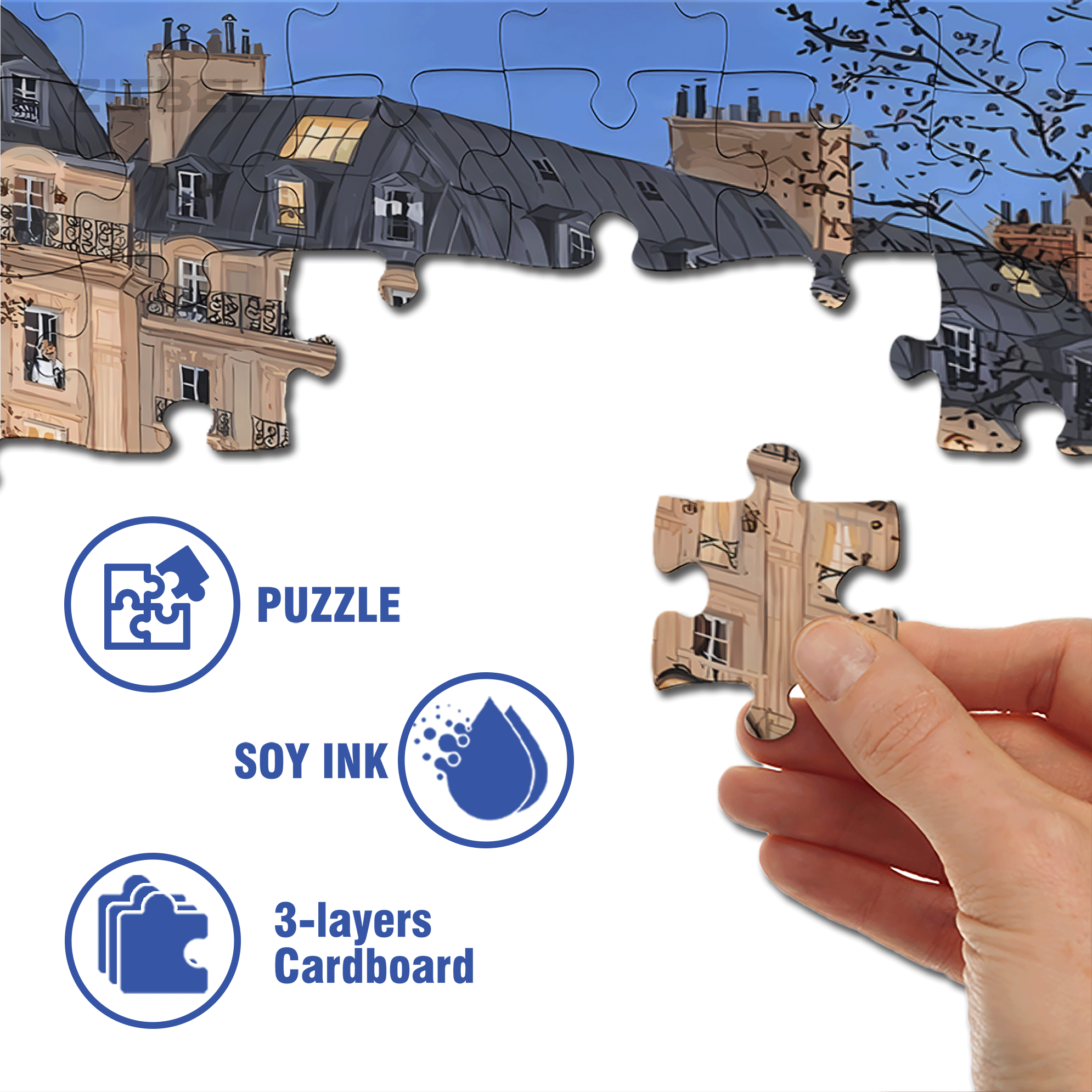 Subway Entrance 500pcs/1000pcs Jigsaw Puzzle, Scratch-Resistant, Interactive Family Game & Brain-Boosting DIY Decor, Perfect for Halloween, Christmas & New Year Gifts, Family Puzzle Game