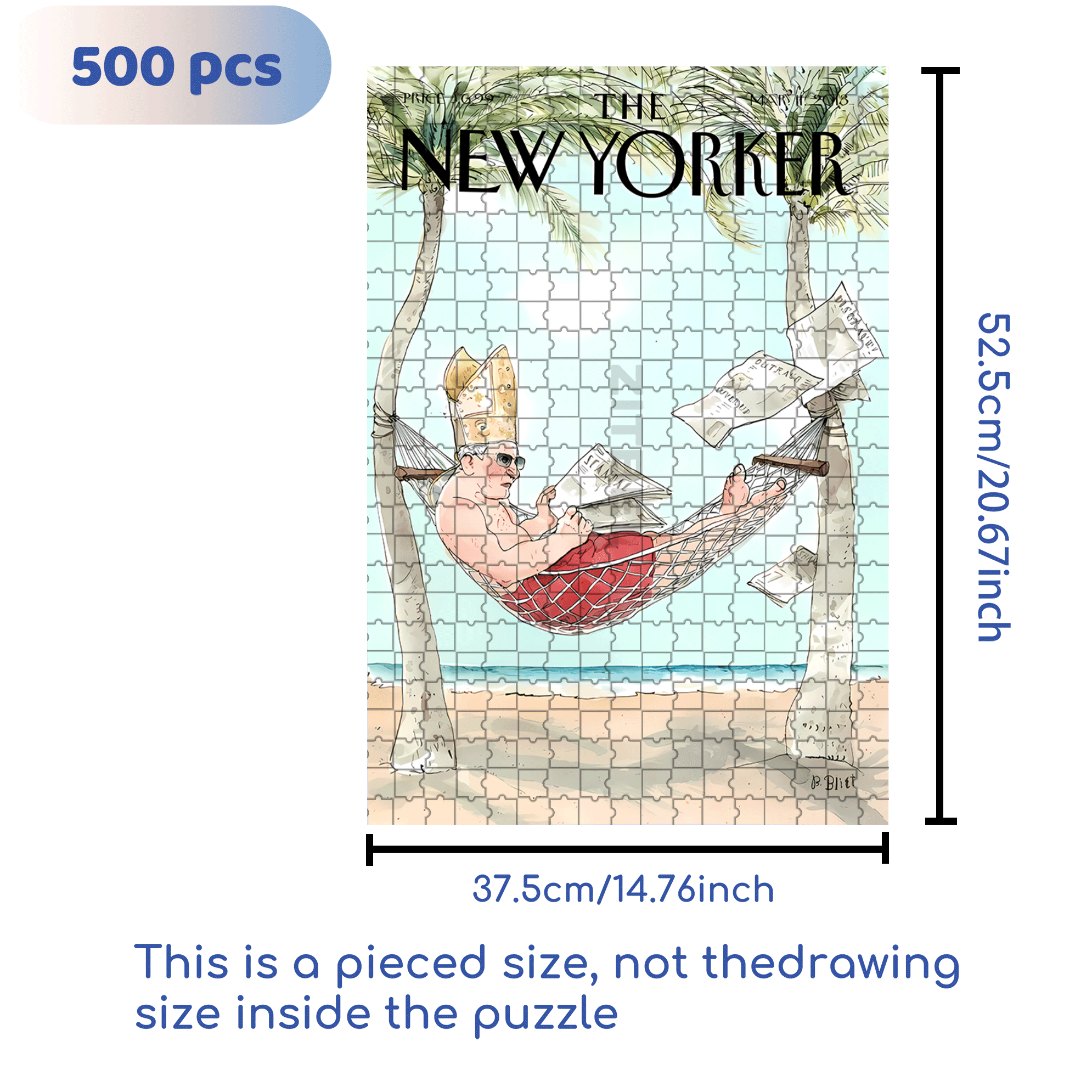 The King's Newspaper 500pcs/1000pcs Jigsaw Puzzle, Scratch-Resistant, Interactive Family Game & Brain-Boosting DIY Decor, Perfect for Halloween, Christmas & New Year Gifts, Family Puzzle Game