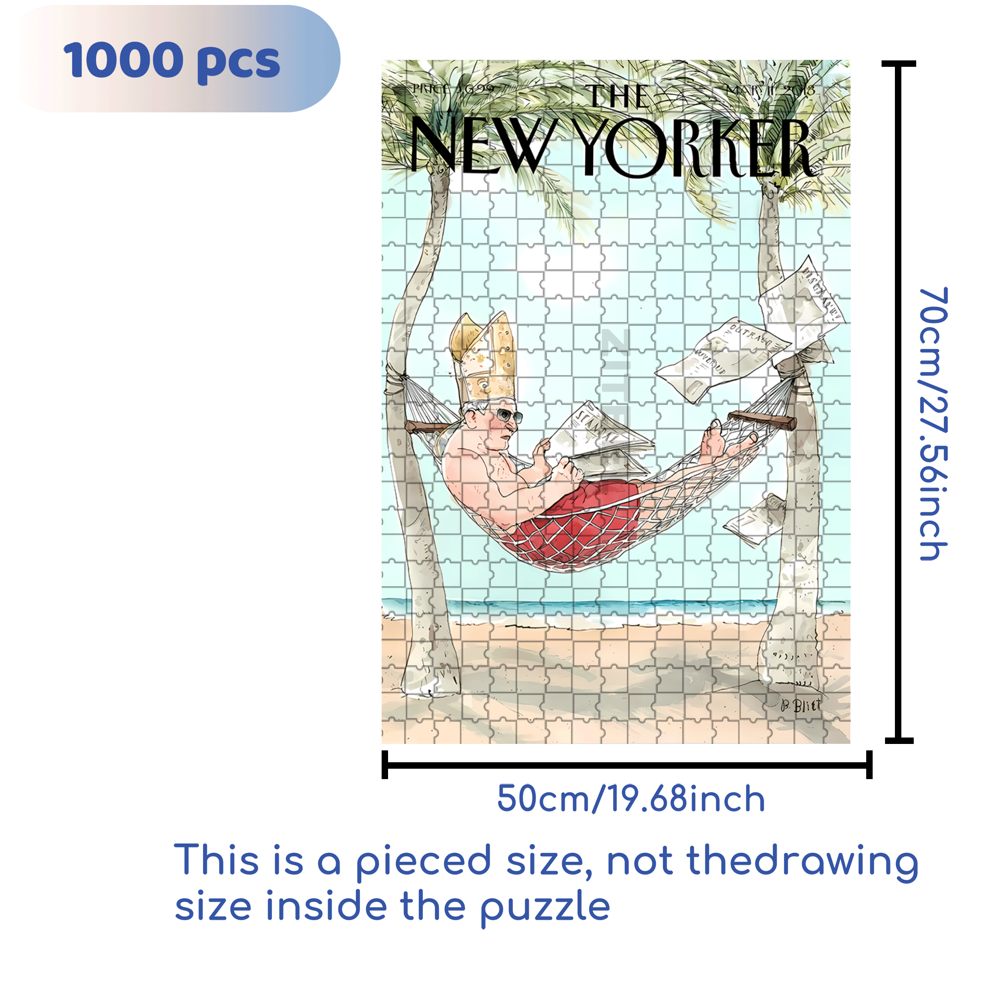 The King's Newspaper 500pcs/1000pcs Jigsaw Puzzle, Scratch-Resistant, Interactive Family Game & Brain-Boosting DIY Decor, Perfect for Halloween, Christmas & New Year Gifts, Family Puzzle Game