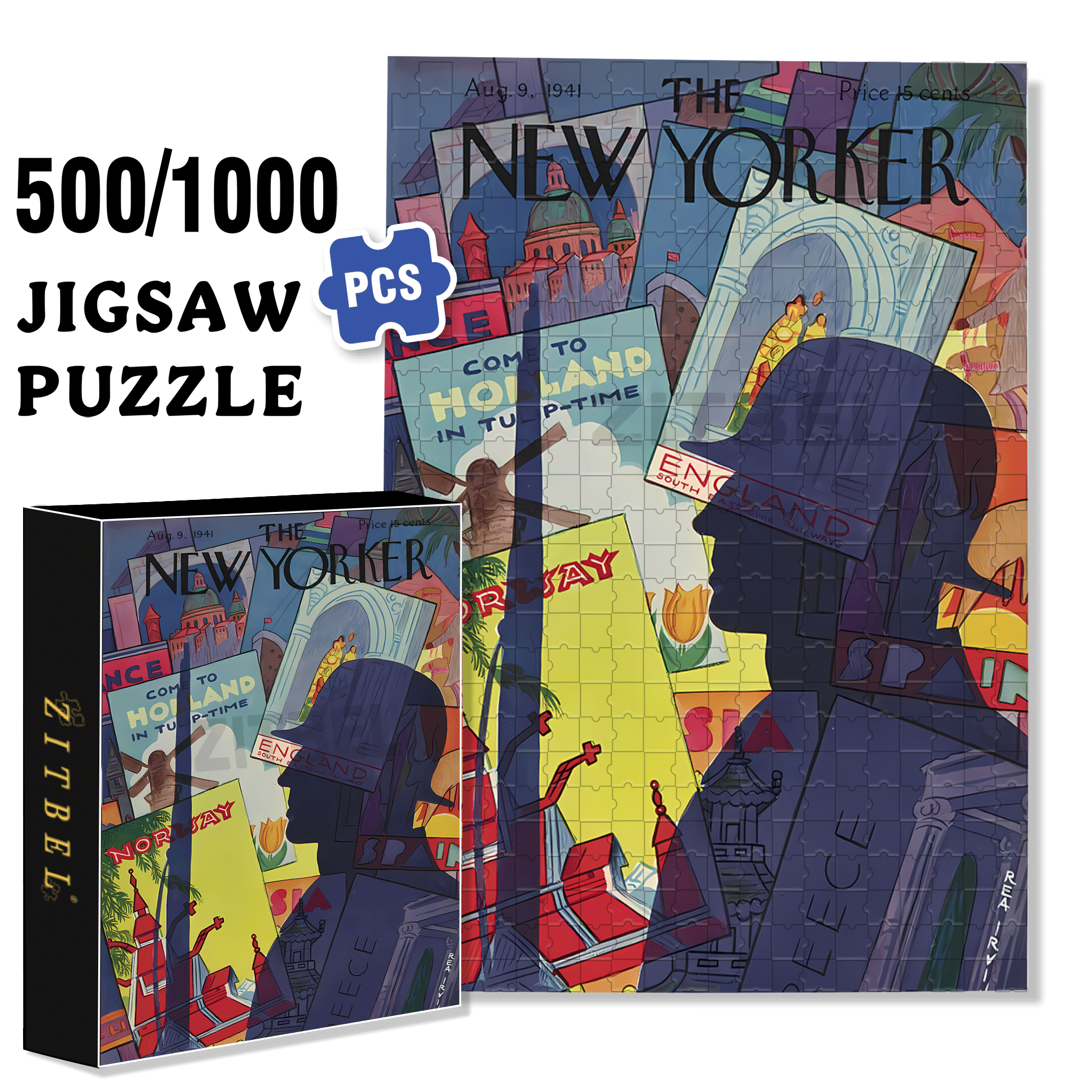 The Soldier's Shadow 500pcs/1000pcs Jigsaw Puzzle, Scratch-Resistant, Interactive Family Game & Brain-Boosting DIY Decor, Perfect for Halloween, Christmas & New Year Gifts, Family Puzzle Game