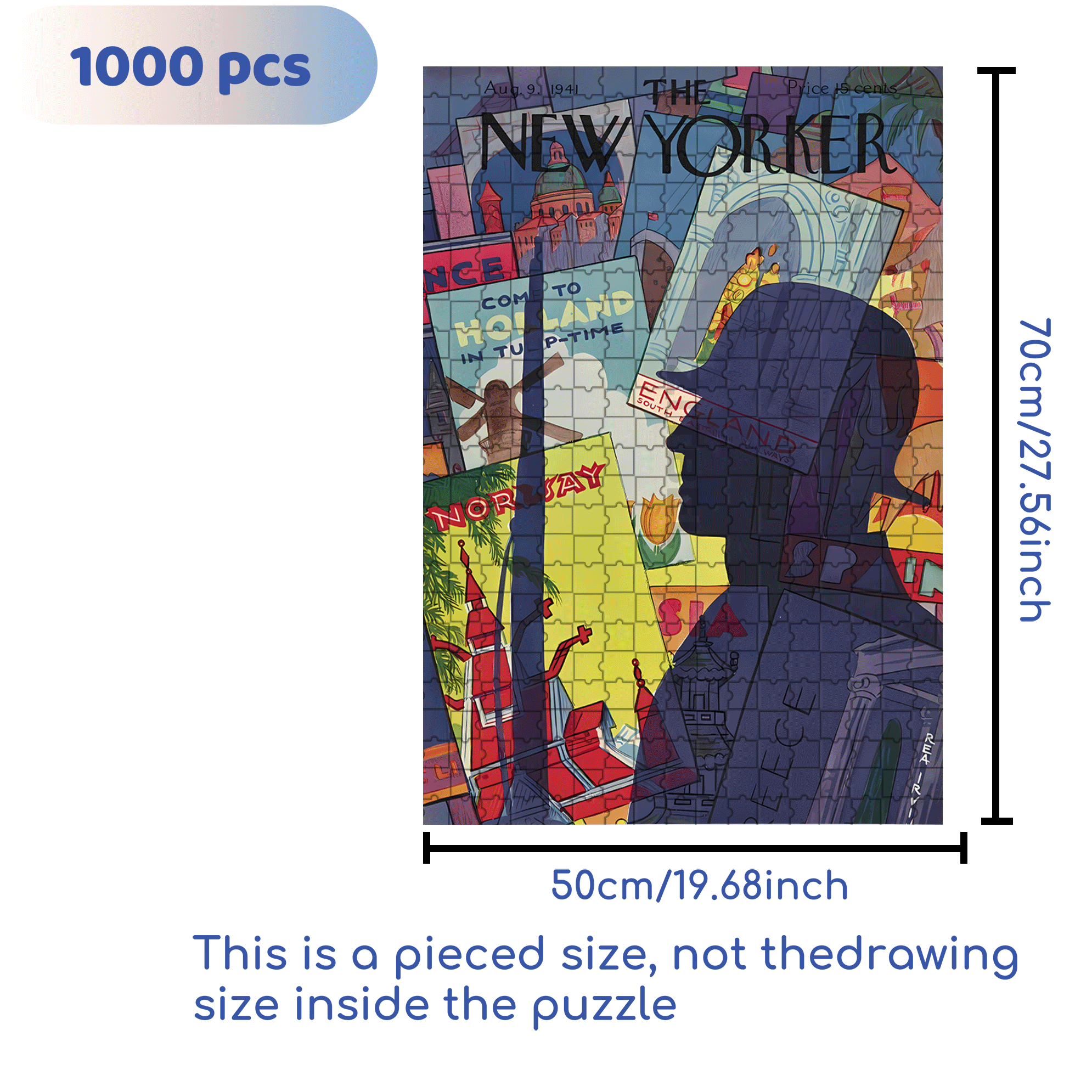 The Soldier's Shadow 500pcs/1000pcs Jigsaw Puzzle, Scratch-Resistant, Interactive Family Game & Brain-Boosting DIY Decor, Perfect for Halloween, Christmas & New Year Gifts, Family Puzzle Game