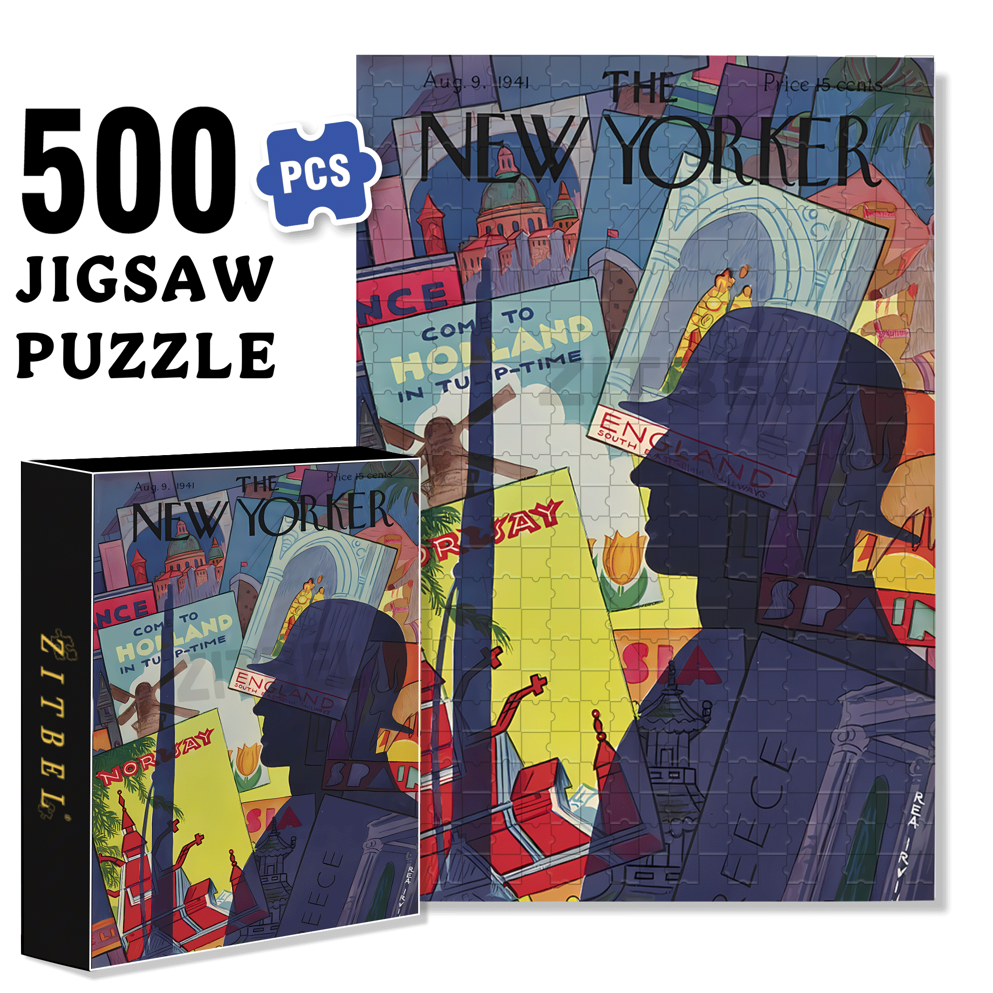 The Soldier's Shadow 500pcs/1000pcs Jigsaw Puzzle, Scratch-Resistant, Interactive Family Game & Brain-Boosting DIY Decor, Perfect for Halloween, Christmas & New Year Gifts, Family Puzzle Game