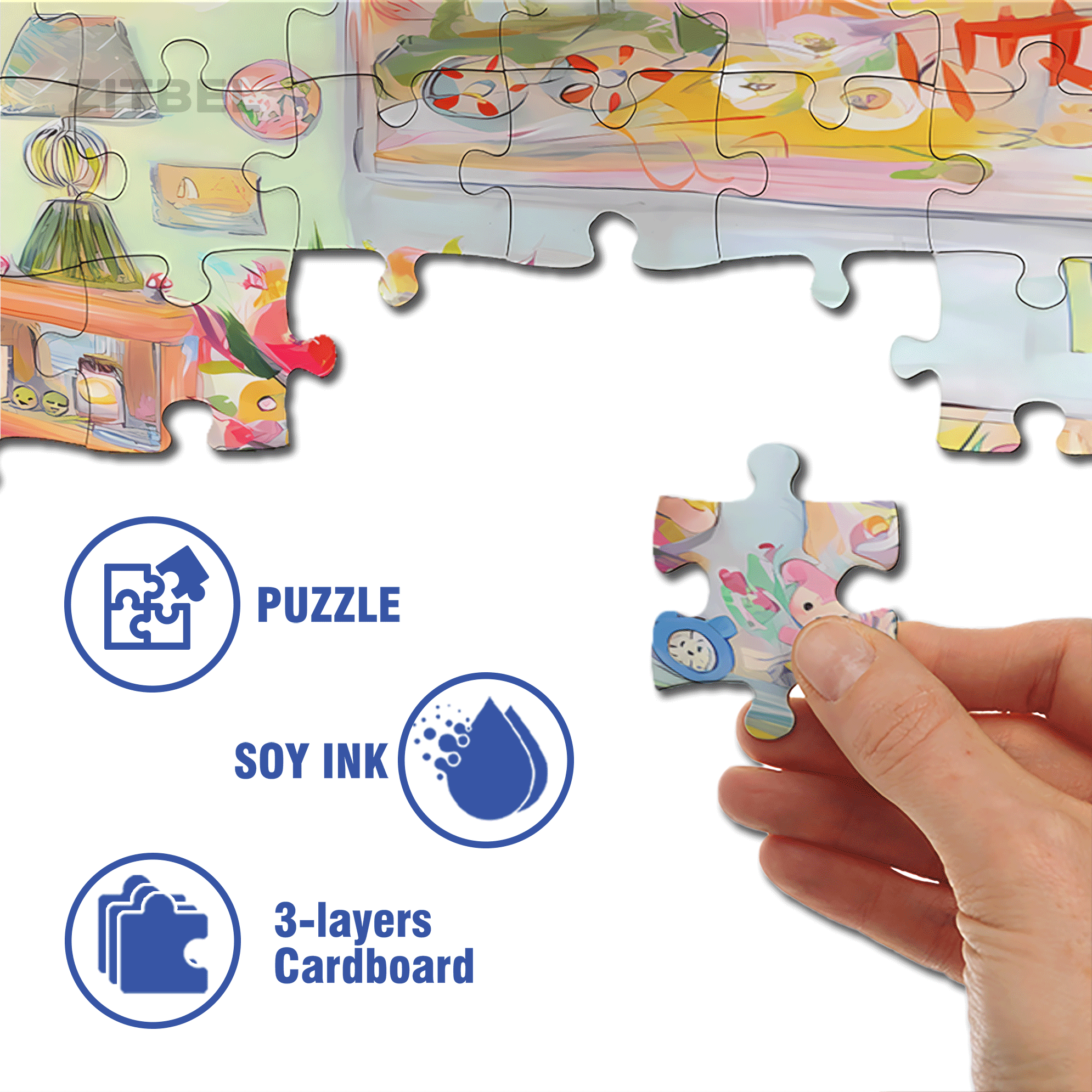 Today At Home 500pcs/1000pcs Jigsaw Puzzle, Scratch-Resistant, Interactive Family Game & Brain-Boosting DIY Decor, Perfect for Halloween, Christmas & New Year Gifts, Family Puzzle Game
