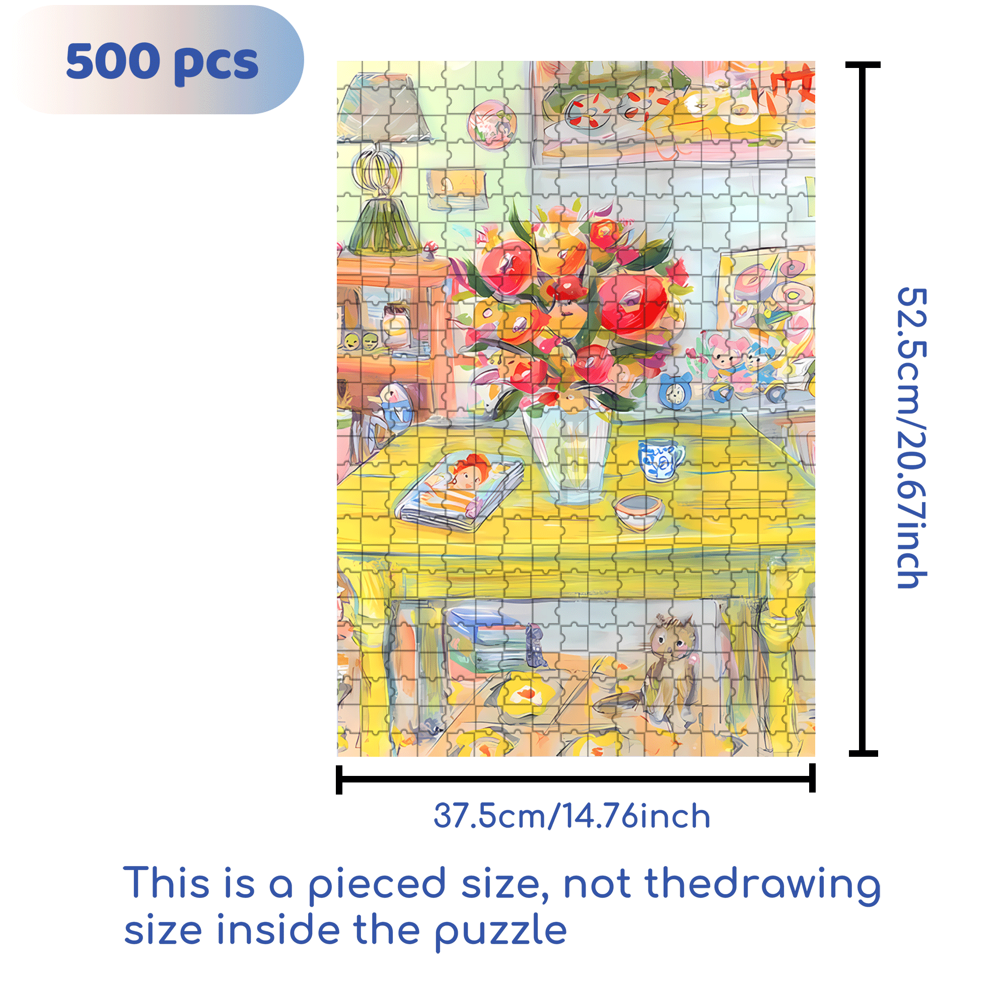 Today At Home 500pcs/1000pcs Jigsaw Puzzle, Scratch-Resistant, Interactive Family Game & Brain-Boosting DIY Decor, Perfect for Halloween, Christmas & New Year Gifts, Family Puzzle Game