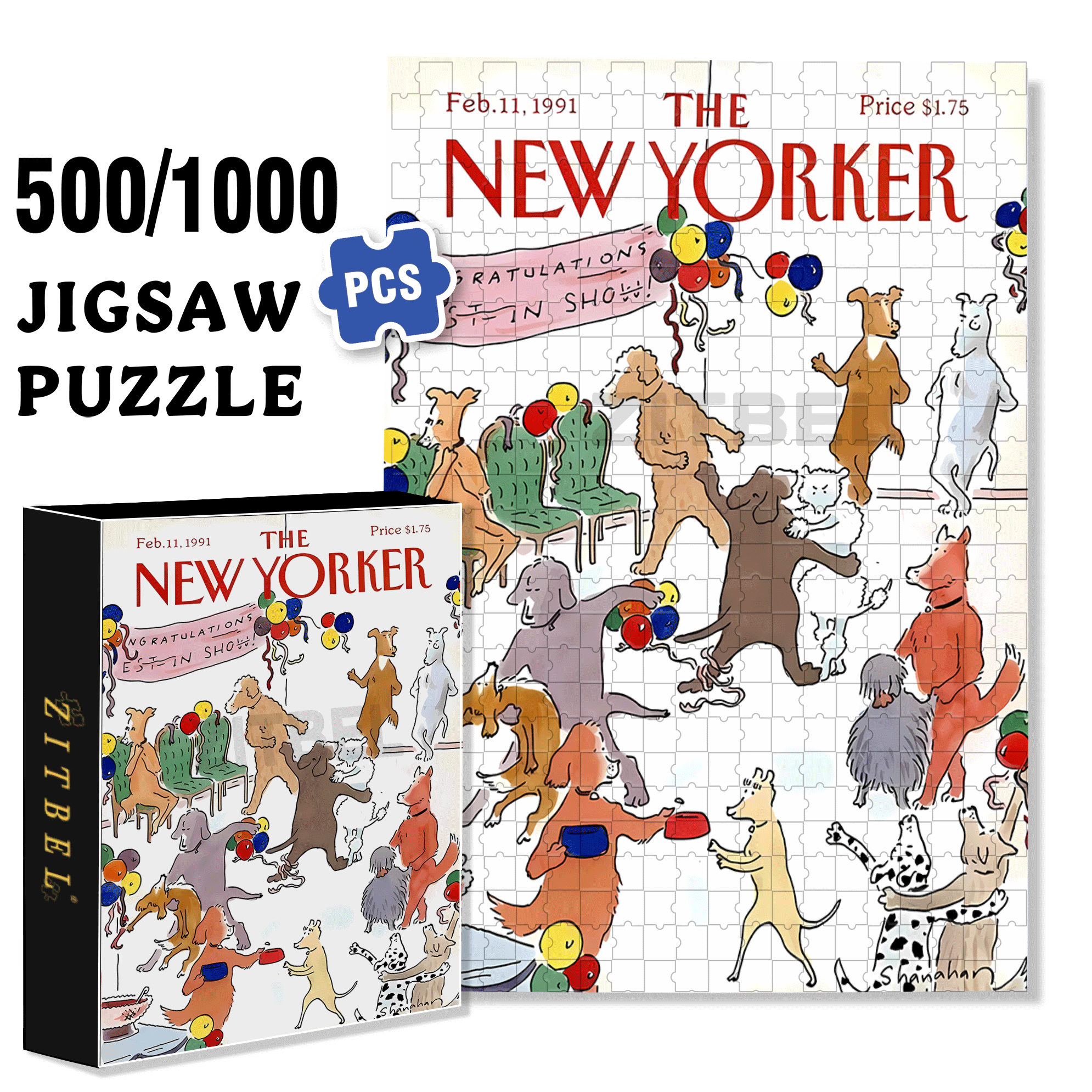 Victory Celebration Banquet 500pcs/1000pcs Jigsaw Puzzle, Scratch-Resistant, Interactive Family Game & Brain-Boosting DIY Decor, Perfect for Halloween, Christmas & New Year Gifts, Family Puzzle Game