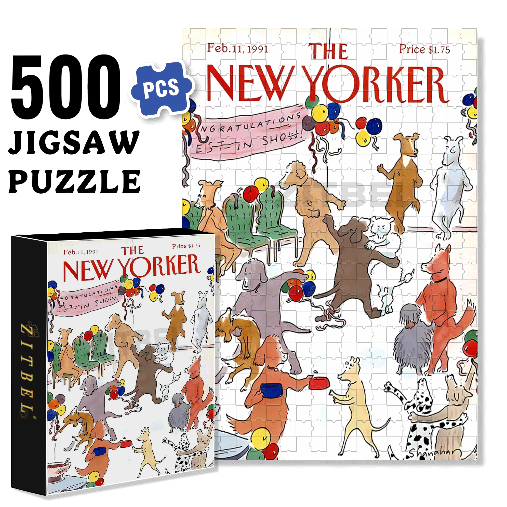 Victory Celebration Banquet 500pcs/1000pcs Jigsaw Puzzle, Scratch-Resistant, Interactive Family Game & Brain-Boosting DIY Decor, Perfect for Halloween, Christmas & New Year Gifts, Family Puzzle Game