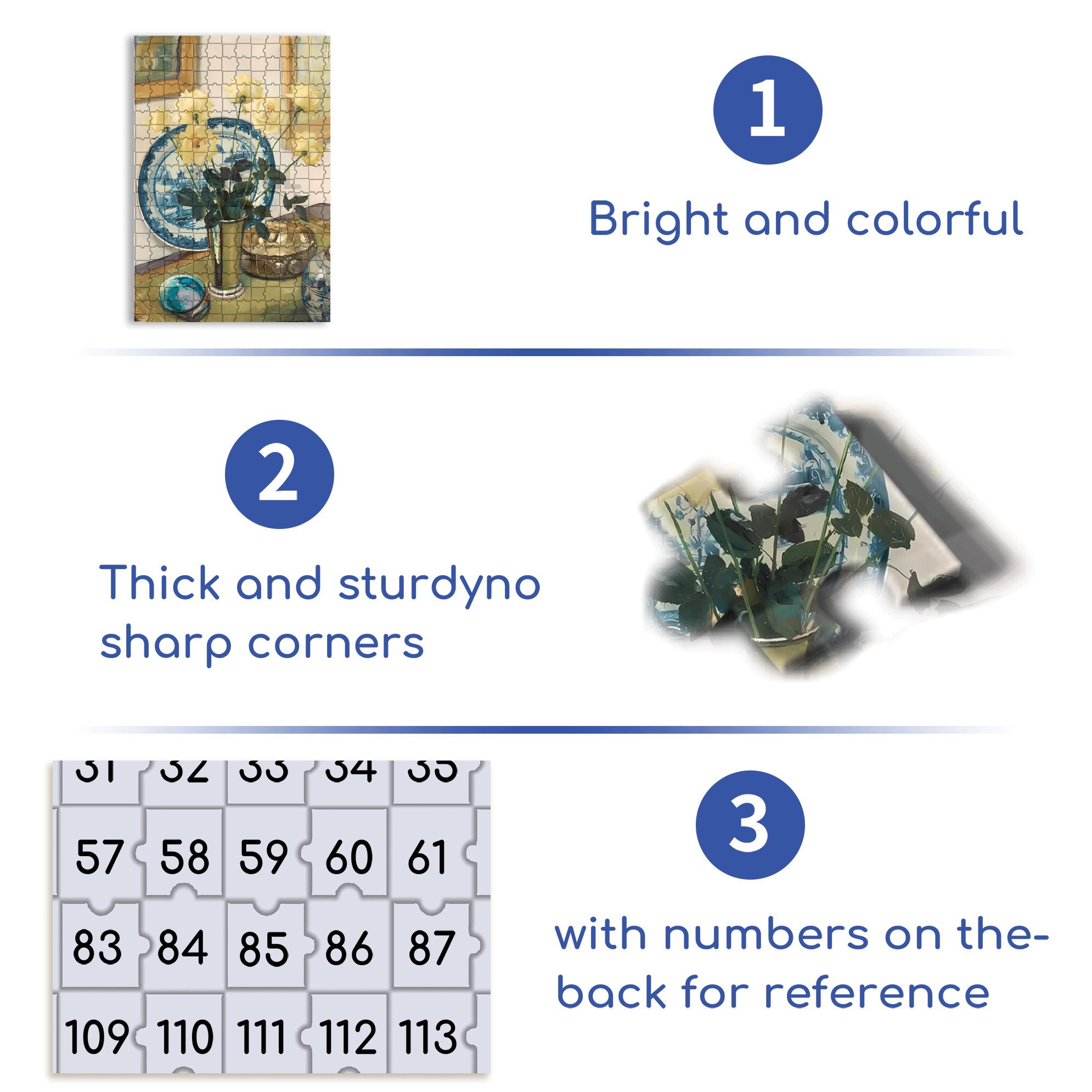 White Pointed Rose 500pcs/1000pcs Jigsaw Puzzle, Scratch-Resistant, Interactive Family Game & Brain-Boosting DIY Decor, Perfect for Halloween, Christmas & New Year Gifts, Family Puzzle Game