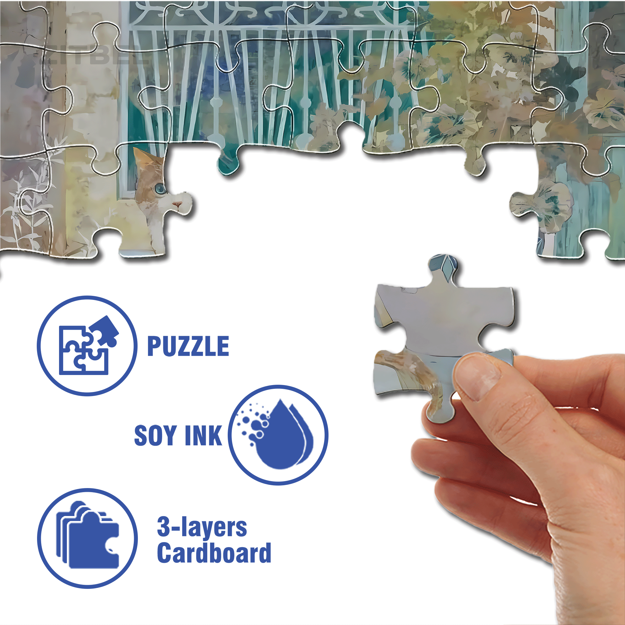 A Look Of Surprise 500pcs/1000pcs Jigsaw Puzzle, Scratch-Resistant, Interactive Family Game & Brain-Boosting DIY Decor, Perfect for Halloween, Christmas & New Year Gifts, Family Puzzle Game