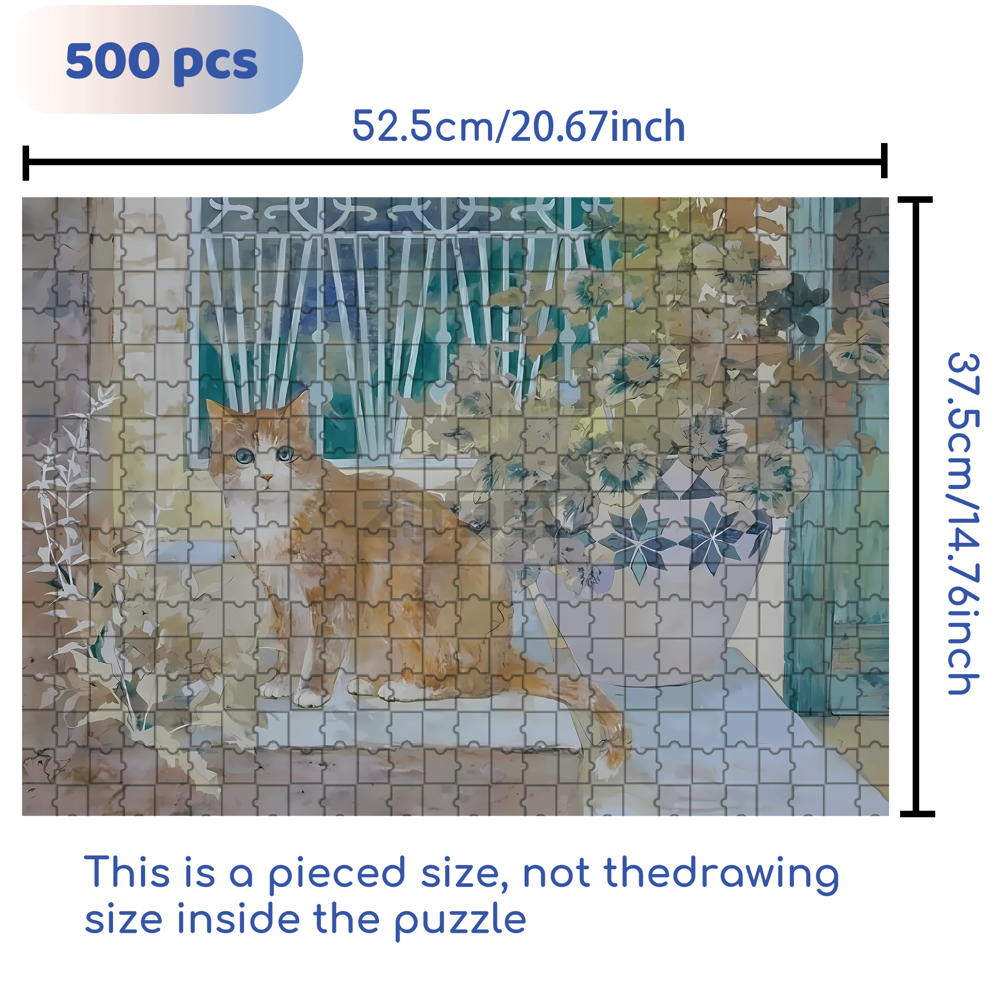 A Look Of Surprise 500pcs/1000pcs Jigsaw Puzzle, Scratch-Resistant, Interactive Family Game & Brain-Boosting DIY Decor, Perfect for Halloween, Christmas & New Year Gifts, Family Puzzle Game