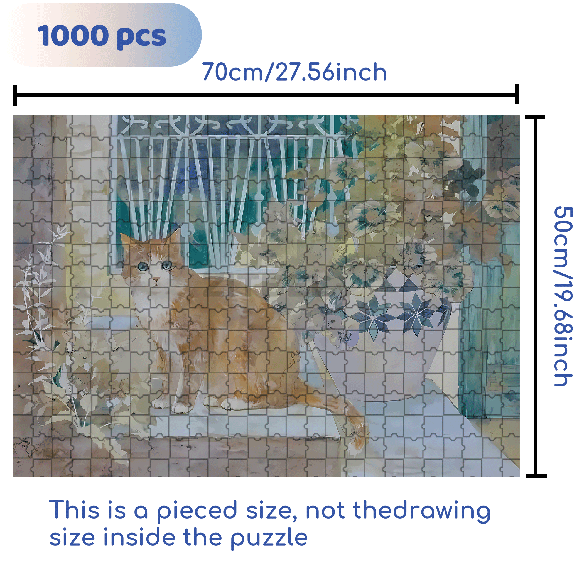 A Look Of Surprise 500pcs/1000pcs Jigsaw Puzzle, Scratch-Resistant, Interactive Family Game & Brain-Boosting DIY Decor, Perfect for Halloween, Christmas & New Year Gifts, Family Puzzle Game