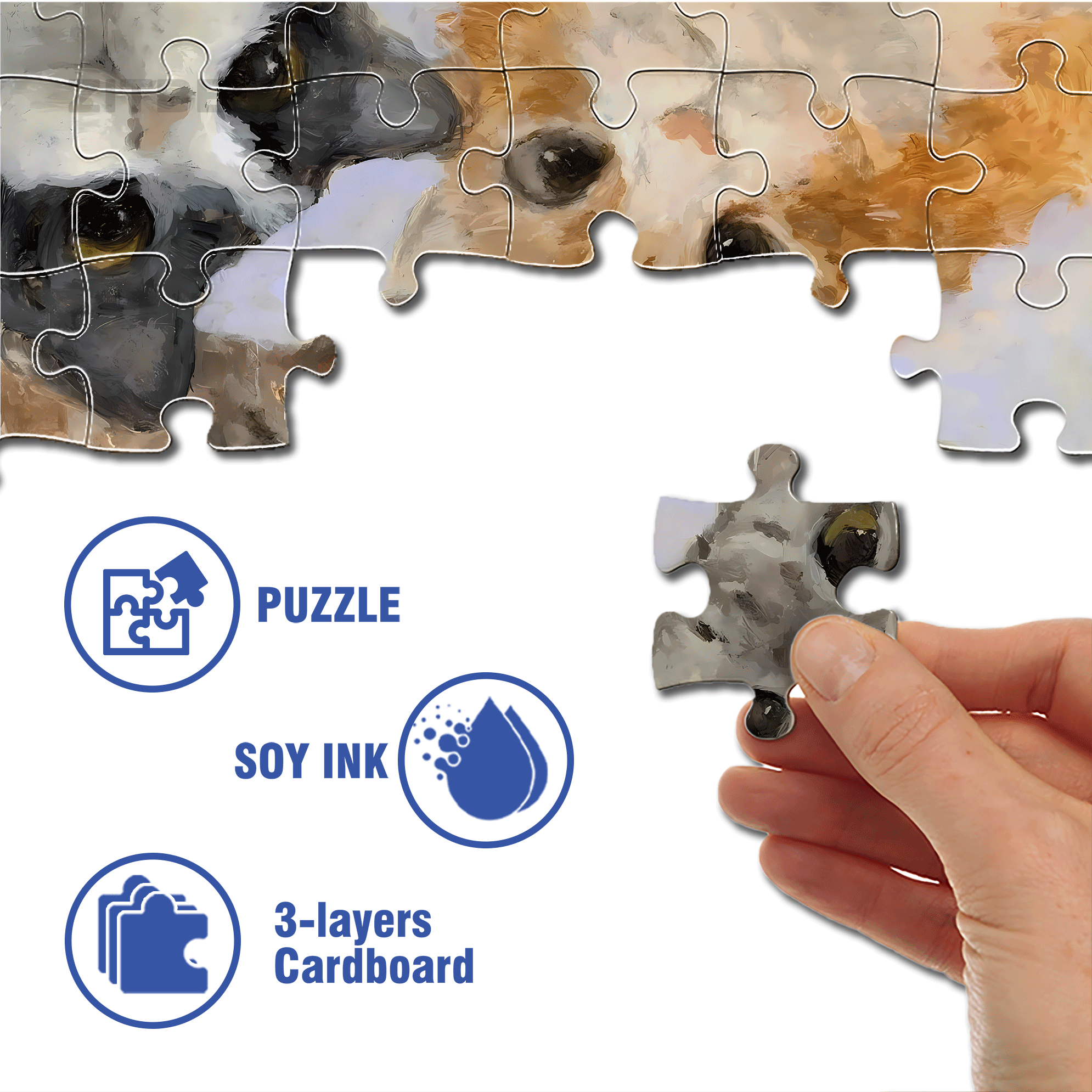 Attention 500pcs/1000pcs Jigsaw Puzzle, Scratch-Resistant, Interactive Family Game & Brain-Boosting DIY Decor, Perfect for Halloween, Christmas & New Year Gifts, Family Puzzle Game