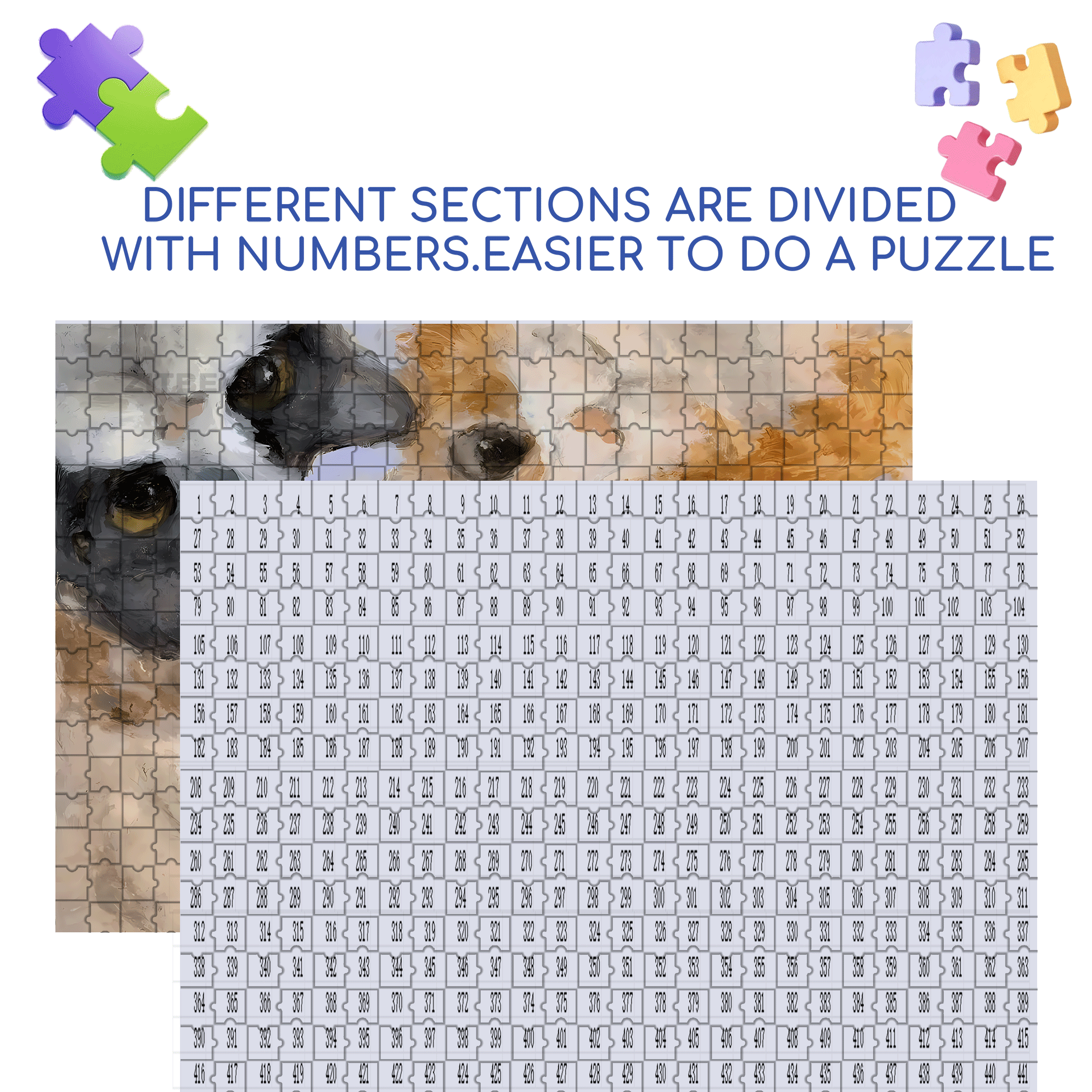 Attention 500pcs/1000pcs Jigsaw Puzzle, Scratch-Resistant, Interactive Family Game & Brain-Boosting DIY Decor, Perfect for Halloween, Christmas & New Year Gifts, Family Puzzle Game