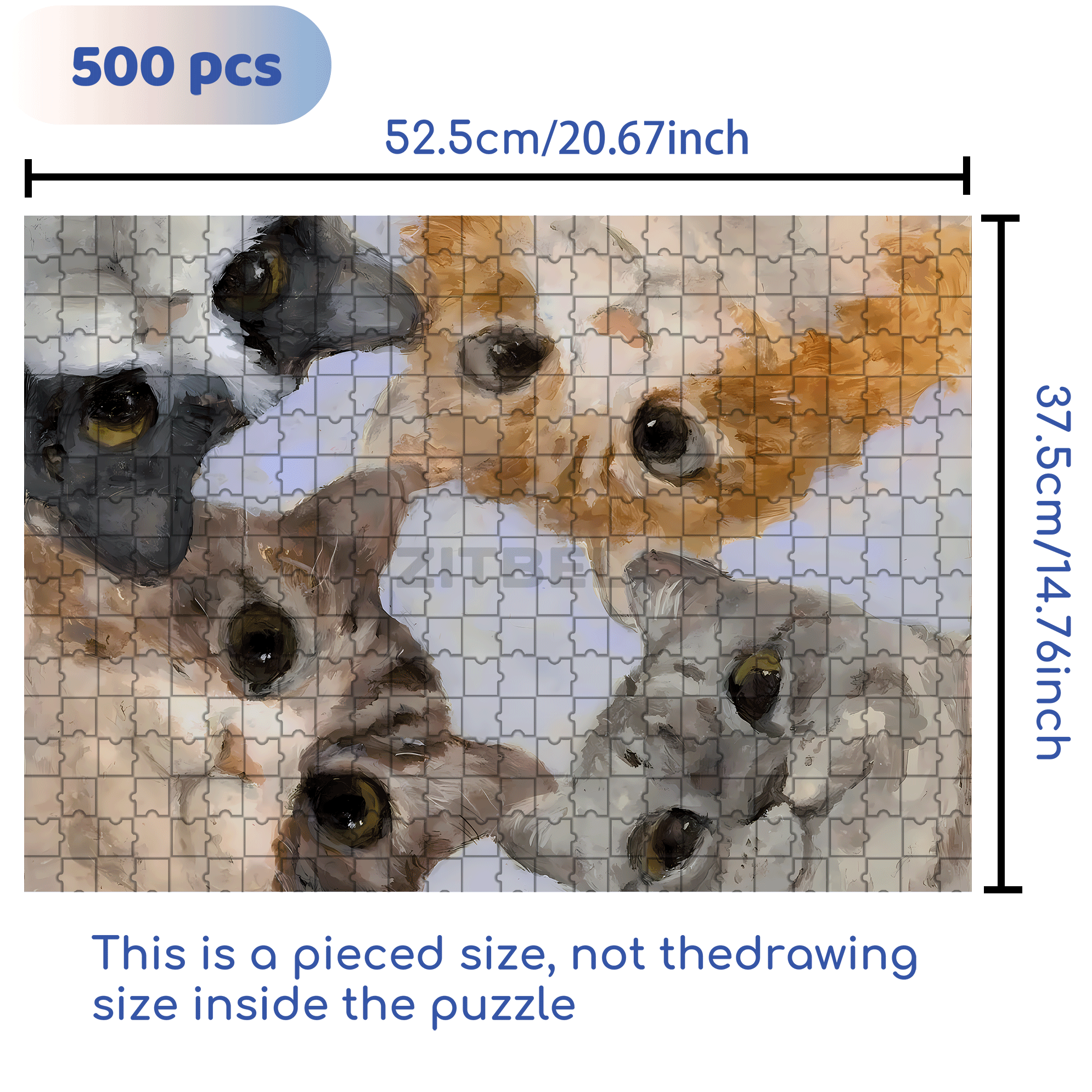 Attention 500pcs/1000pcs Jigsaw Puzzle, Scratch-Resistant, Interactive Family Game & Brain-Boosting DIY Decor, Perfect for Halloween, Christmas & New Year Gifts, Family Puzzle Game