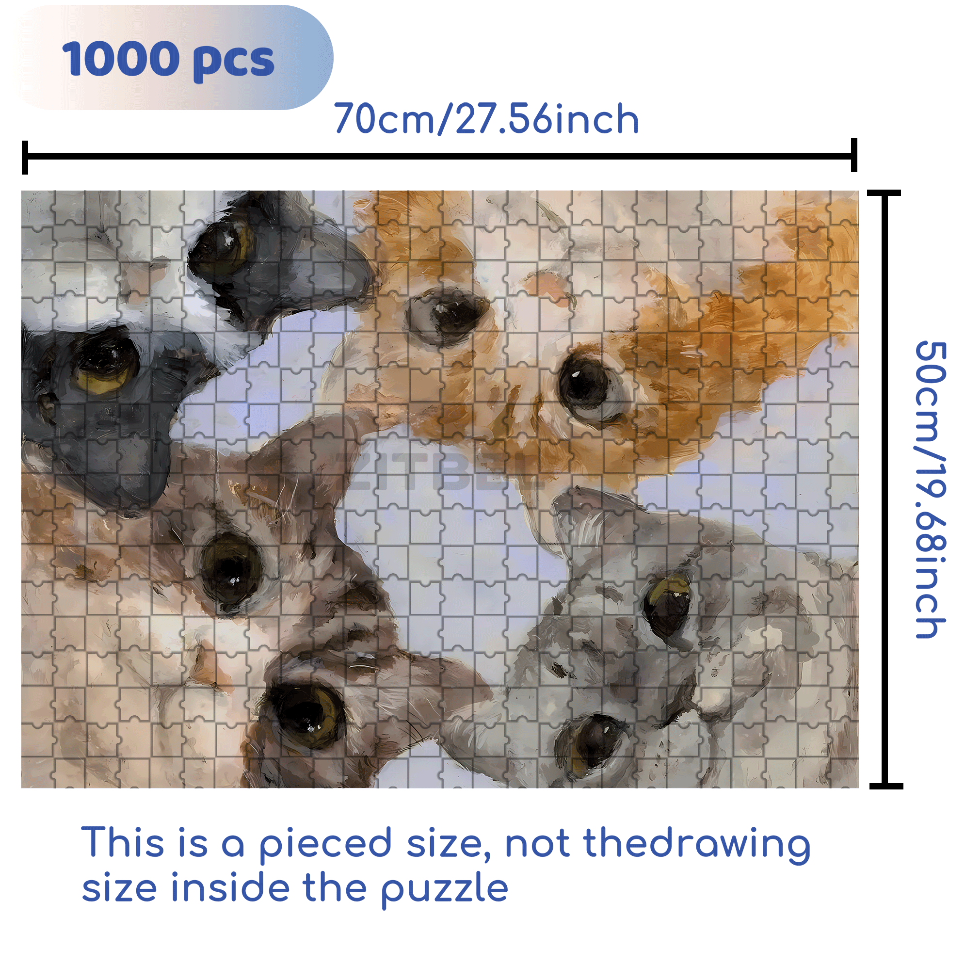 Attention 500pcs/1000pcs Jigsaw Puzzle, Scratch-Resistant, Interactive Family Game & Brain-Boosting DIY Decor, Perfect for Halloween, Christmas & New Year Gifts, Family Puzzle Game