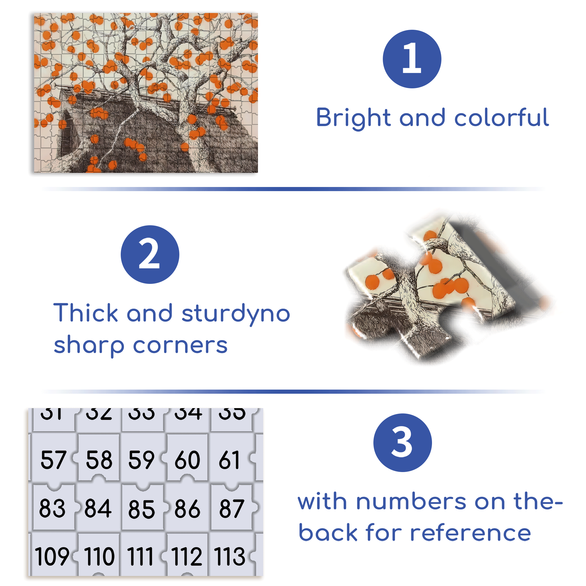 Autumn Fruits 500pcs/1000pcs Jigsaw Puzzle, Scratch-Resistant, Interactive Family Game & Brain-Boosting DIY Decor, Perfect for Halloween, Christmas & New Year Gifts, Family Puzzle Game