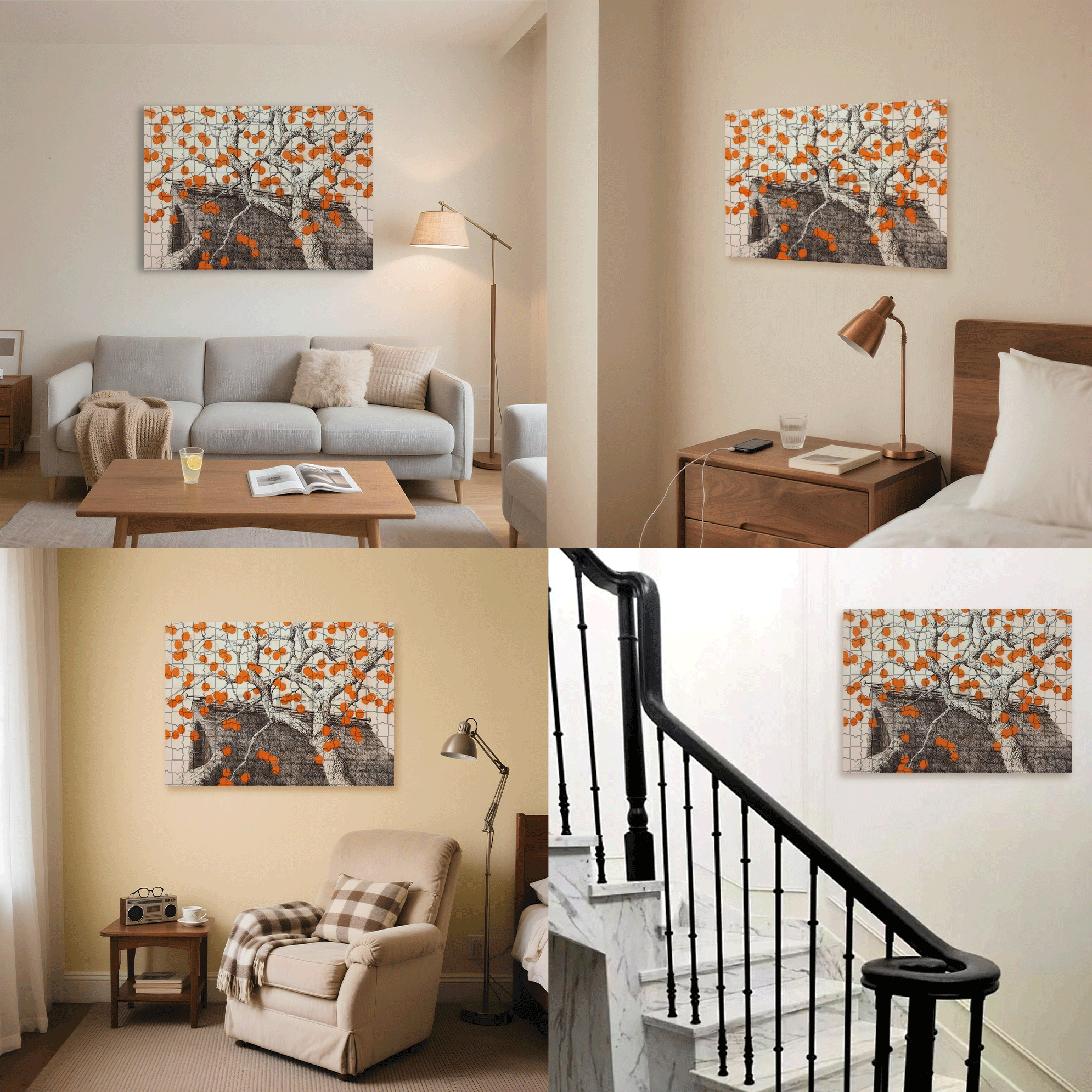 Autumn Fruits 500pcs/1000pcs Jigsaw Puzzle, Scratch-Resistant, Interactive Family Game & Brain-Boosting DIY Decor, Perfect for Halloween, Christmas & New Year Gifts, Family Puzzle Game