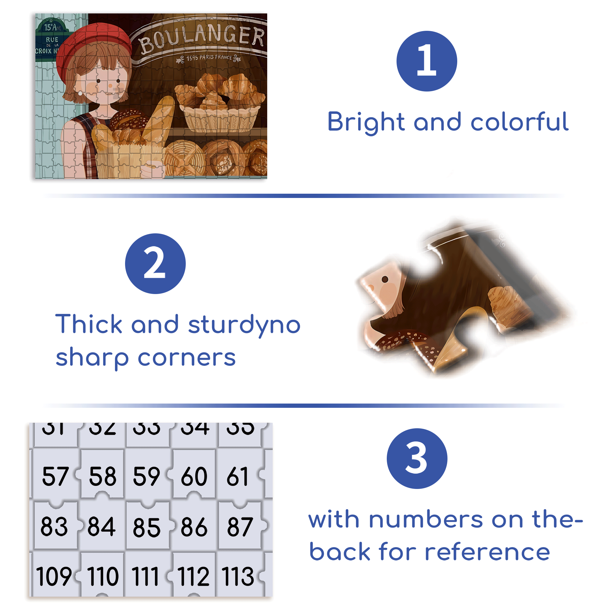 Boulanger 500pcs/1000pcs Jigsaw Puzzle, Scratch-Resistant, Interactive Family Game & Brain-Boosting DIY Decor, Perfect for Halloween, Christmas & New Year Gifts, Family Puzzle Game