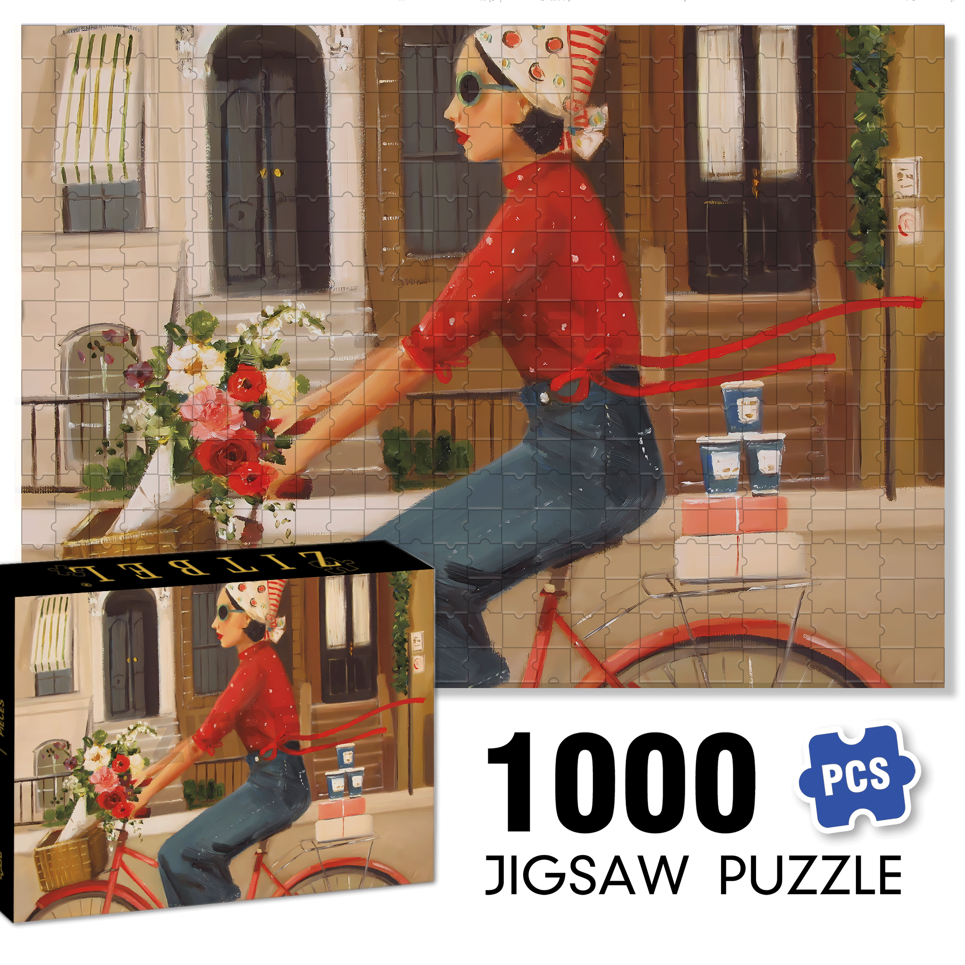 Brownstones 500pcs/1000pcs Jigsaw Puzzle, Scratch-Resistant, Interactive Family Game & Brain-Boosting DIY Decor, Perfect for Halloween, Christmas & New Year Gifts, Family Puzzle Game