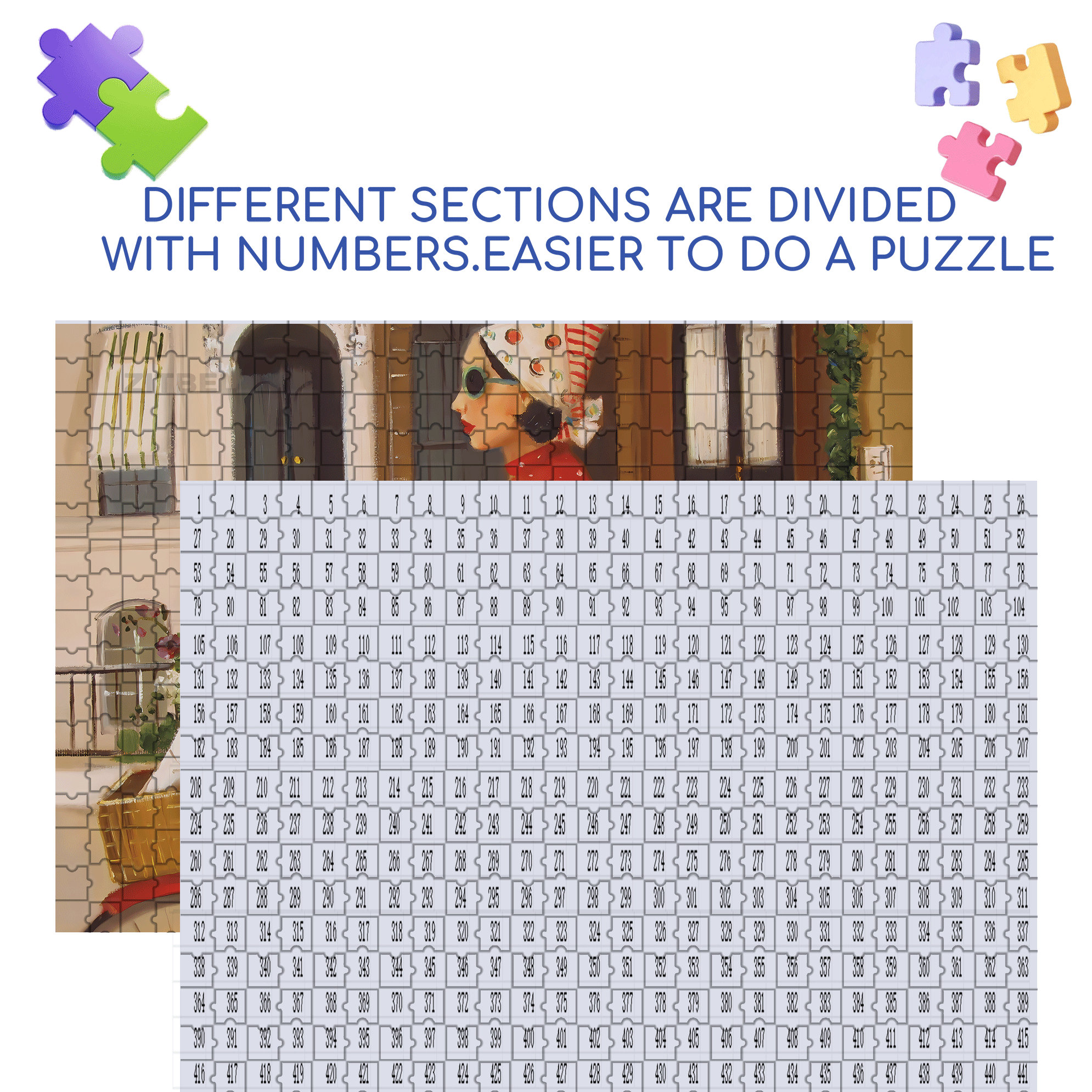 Brownstones 500pcs/1000pcs Jigsaw Puzzle, Scratch-Resistant, Interactive Family Game & Brain-Boosting DIY Decor, Perfect for Halloween, Christmas & New Year Gifts, Family Puzzle Game