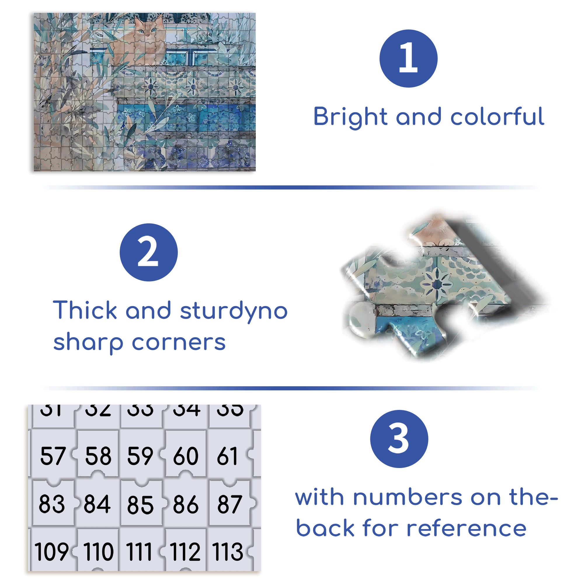 Cat On The Stairs 500pcs/1000pcs Jigsaw Puzzle, Scratch-Resistant, Interactive Family Game & Brain-Boosting DIY Decor, Perfect for Halloween, Christmas & New Year Gifts, Family Puzzle Game
