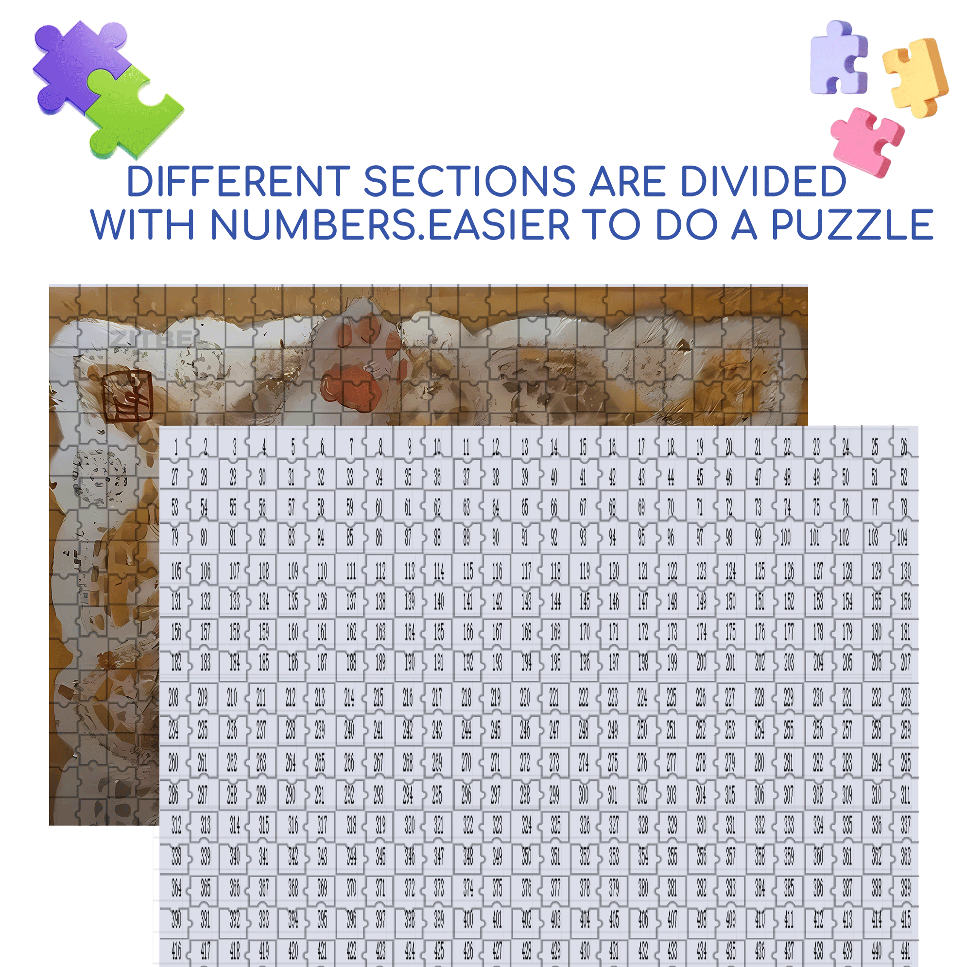 Cat Sleeping 2 500pcs/1000pcs Jigsaw Puzzle, Scratch-Resistant, Interactive Family Game & Brain-Boosting DIY Decor, Perfect for Halloween, Christmas & New Year Gifts, Family Puzzle Game