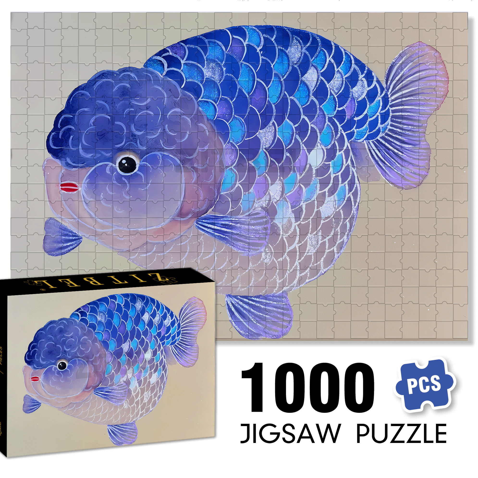 Chubby 2 500pcs/1000pcs Jigsaw Puzzle, Scratch-Resistant, Interactive Family Game & Brain-Boosting DIY Decor, Perfect for Halloween, Christmas & New Year Gifts, Family Puzzle Game