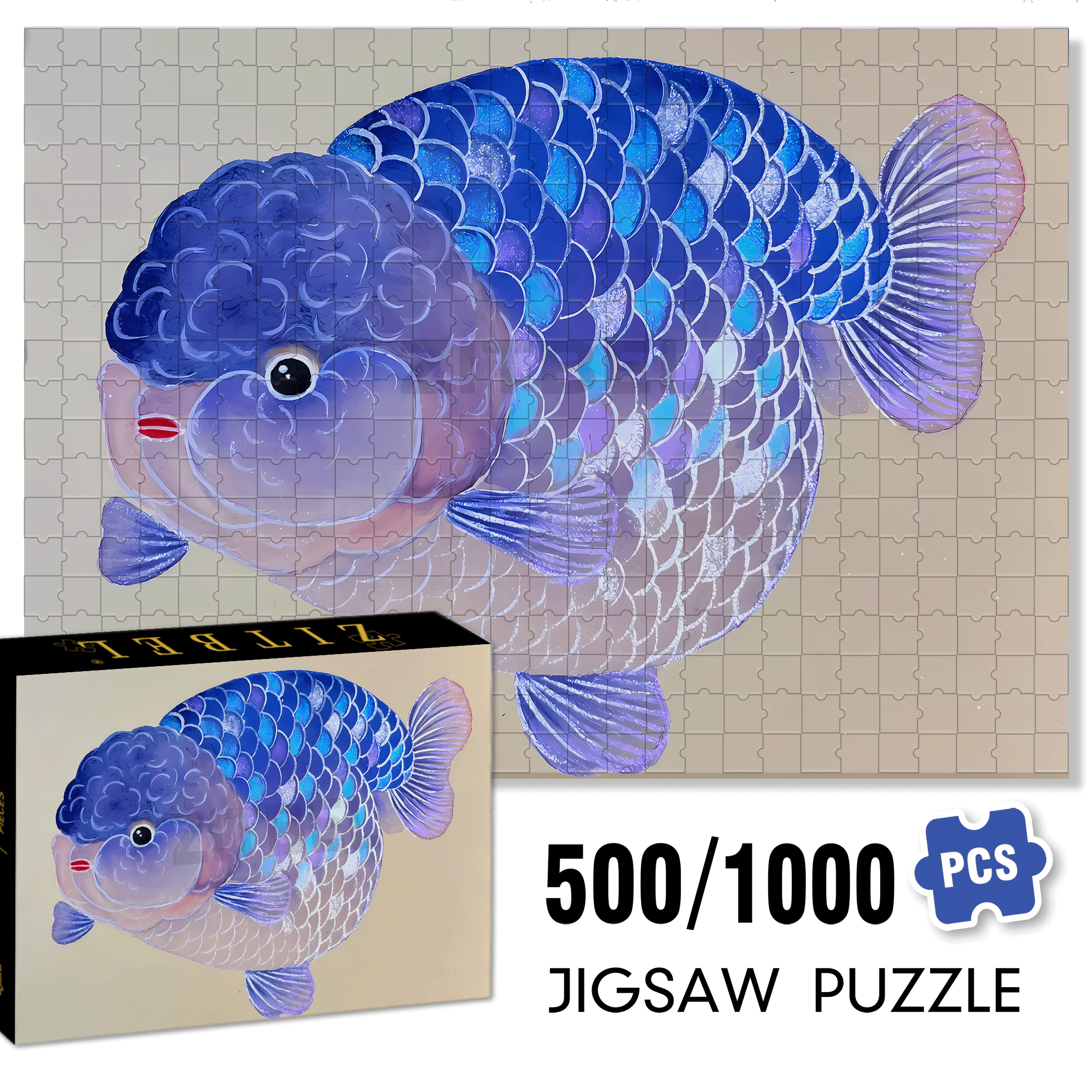 Chubby 2 500pcs/1000pcs Jigsaw Puzzle, Scratch-Resistant, Interactive Family Game & Brain-Boosting DIY Decor, Perfect for Halloween, Christmas & New Year Gifts, Family Puzzle Game